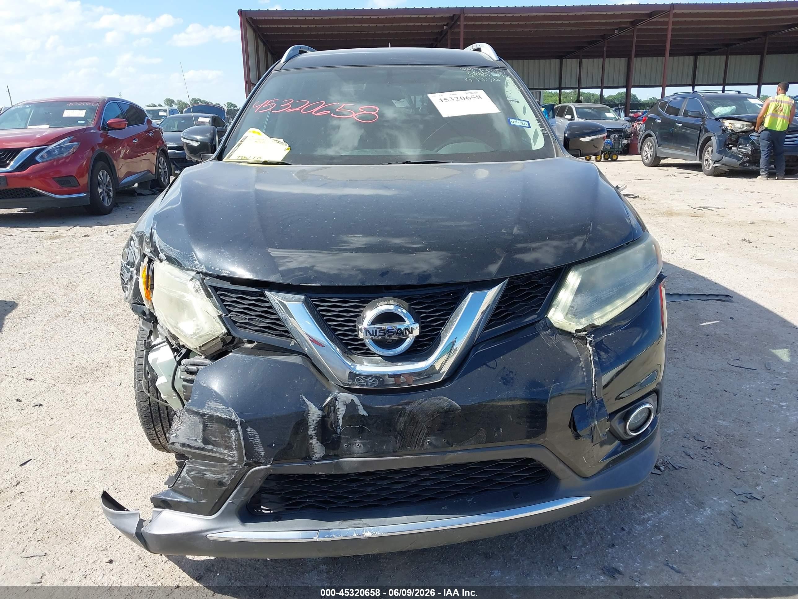 2014 Nissan Rogue Sl Black vin: 5N1AT2MVXEC764209