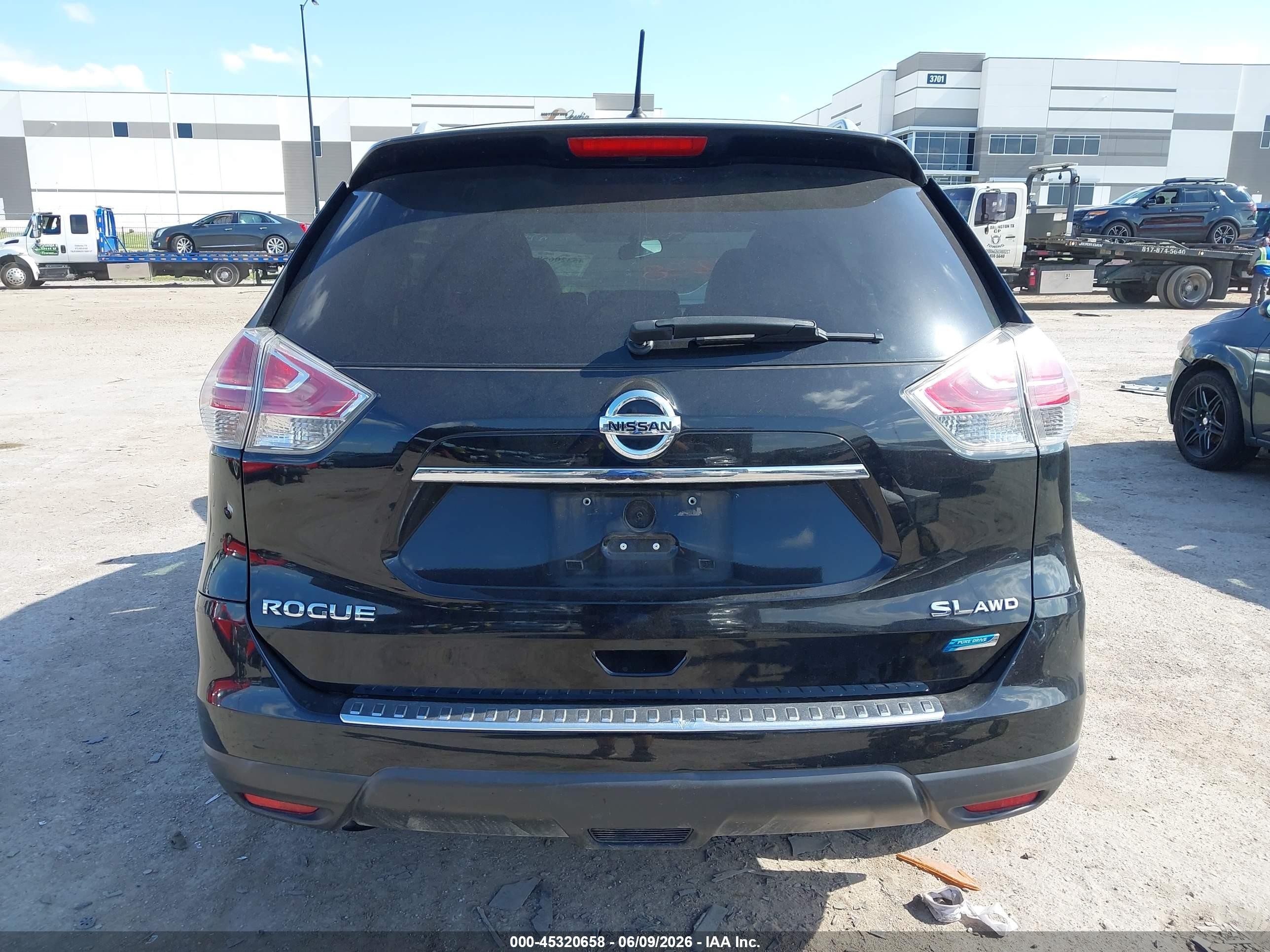 2014 Nissan Rogue Sl Black vin: 5N1AT2MVXEC764209