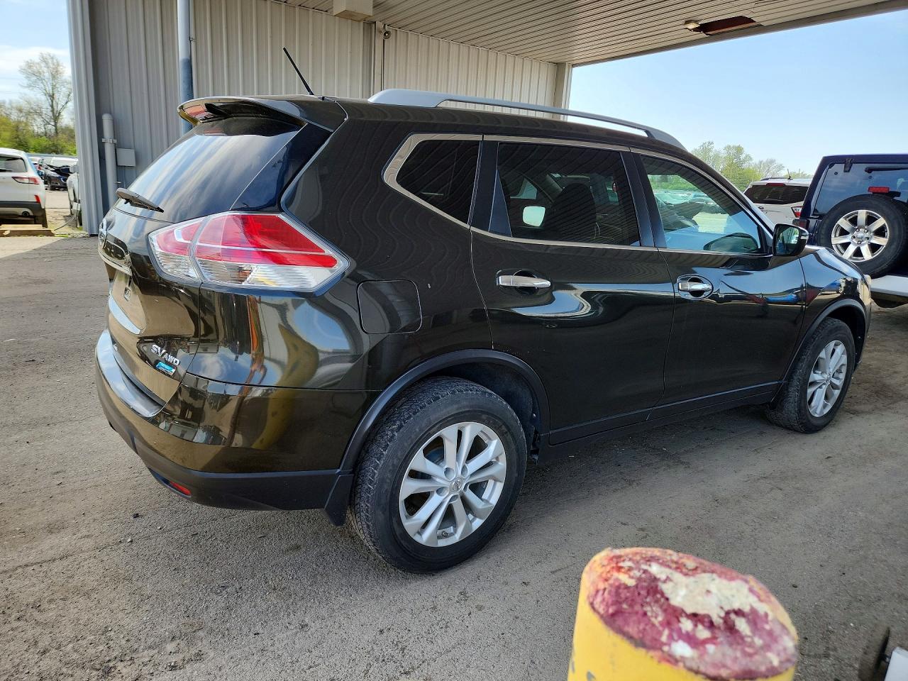 2014 Nissan Rogue Sv Зеленый vin: 5N1AT2MVXEC772262