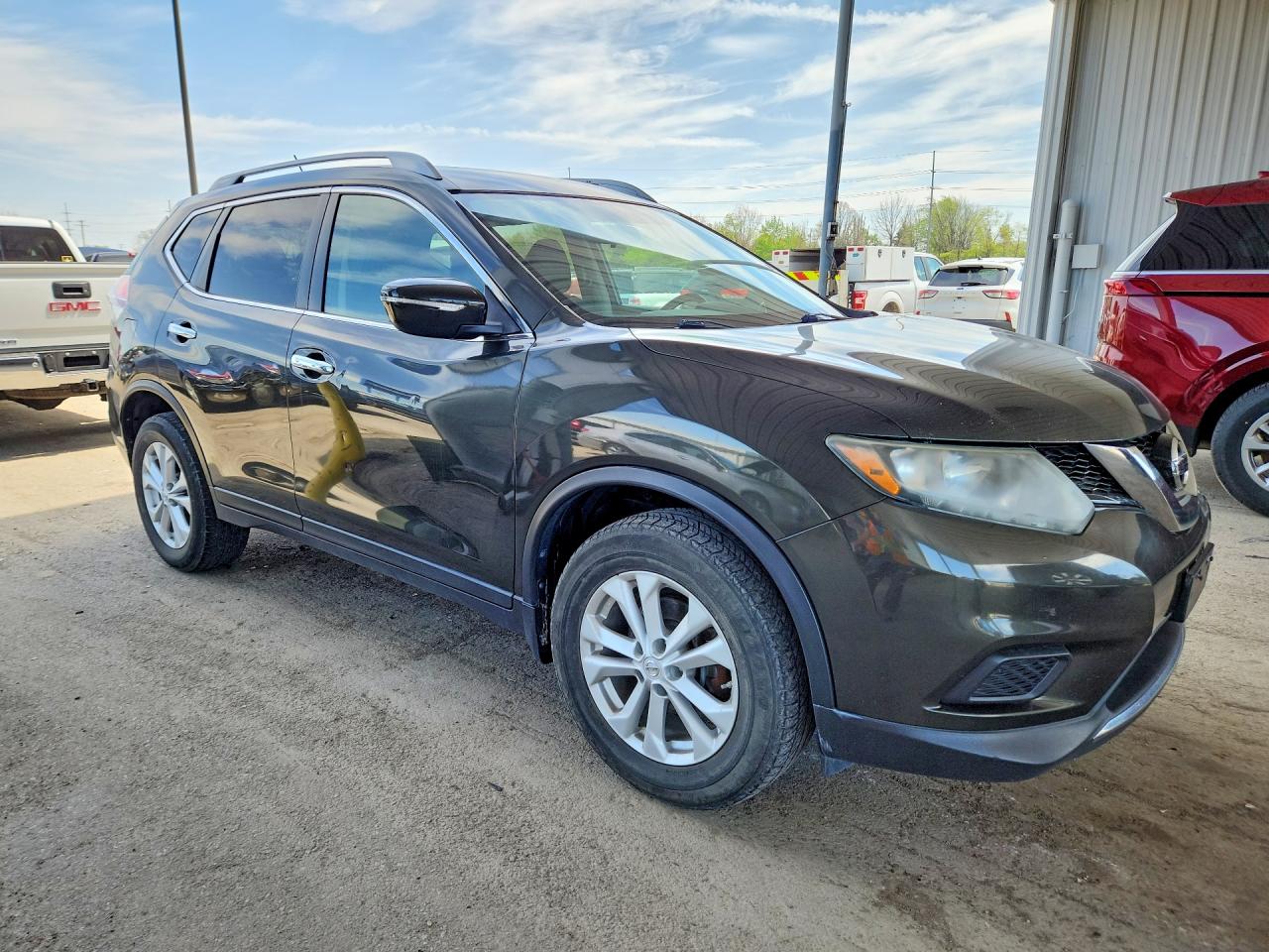 2014 Nissan Rogue Sv Зеленый vin: 5N1AT2MVXEC772262