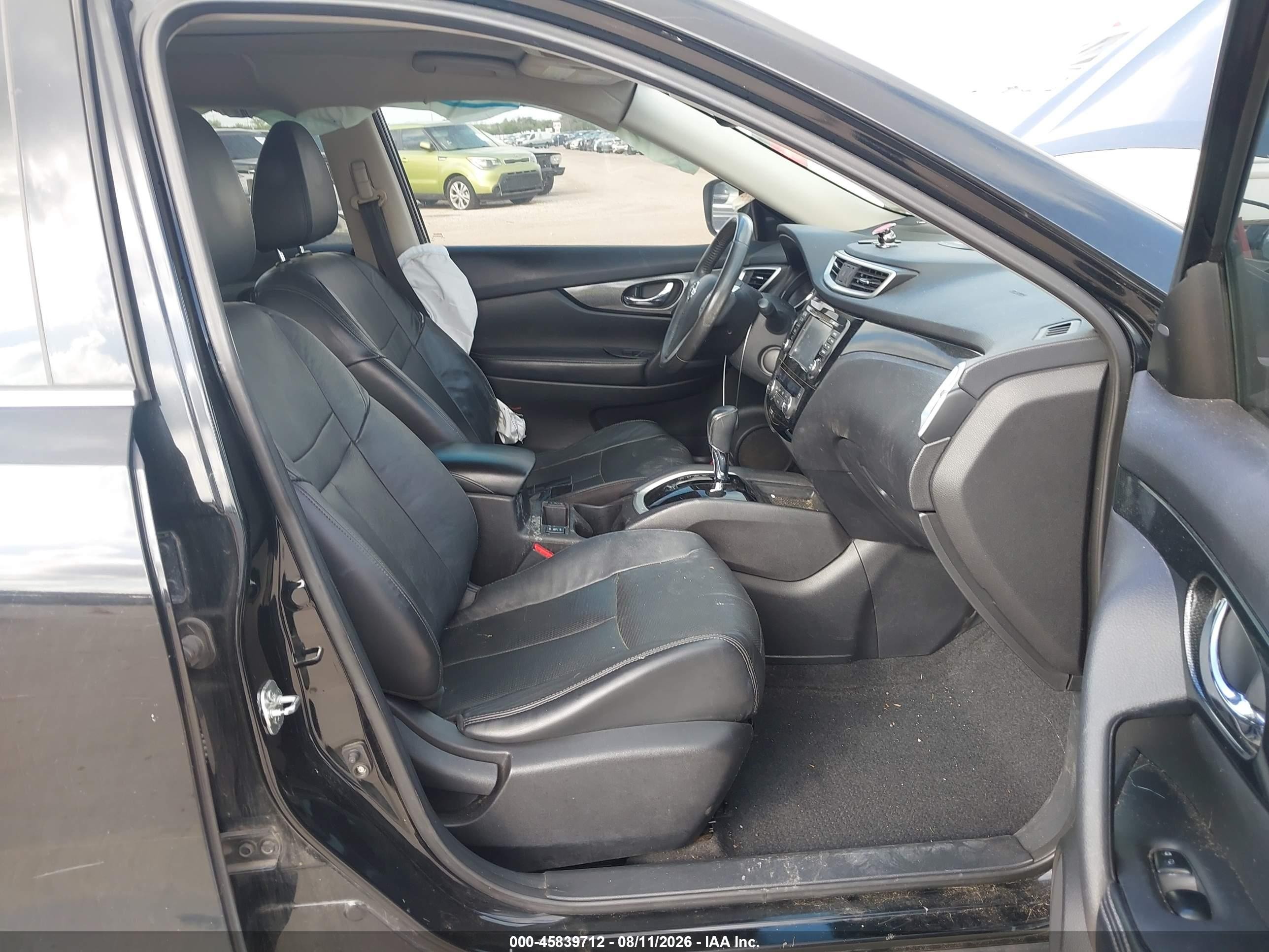 2014 Nissan Rogue Sl Black vin: 5N1AT2MVXEC775047