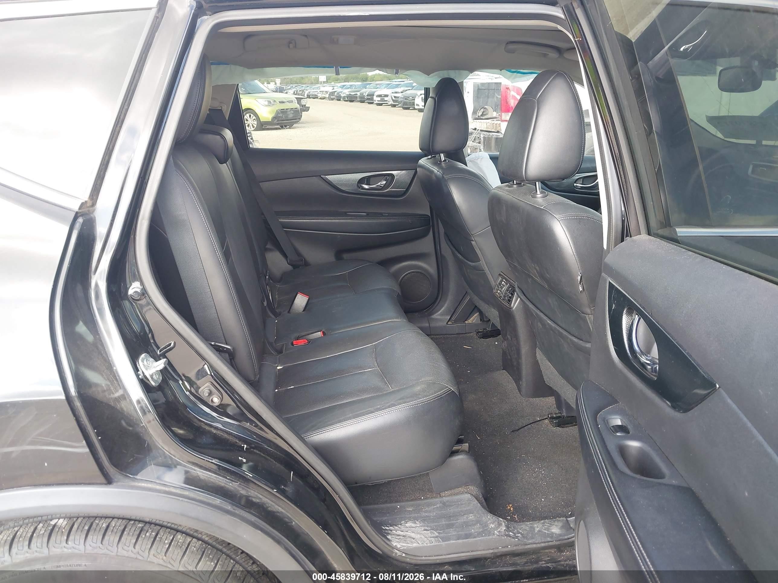 2014 Nissan Rogue Sl Black vin: 5N1AT2MVXEC775047