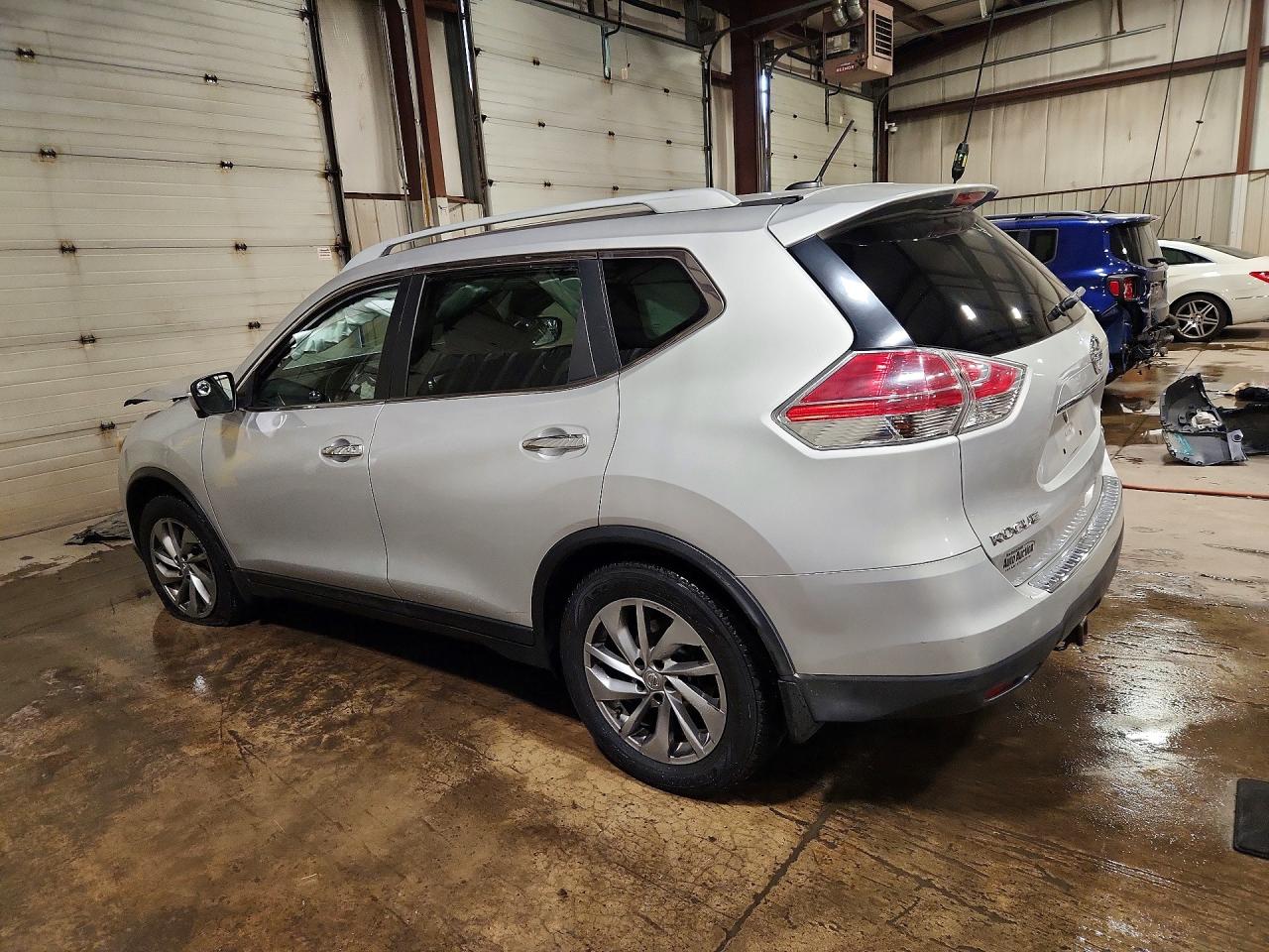 2014 Nissan Rogue Sl Silver vin: 5N1AT2MVXEC776716