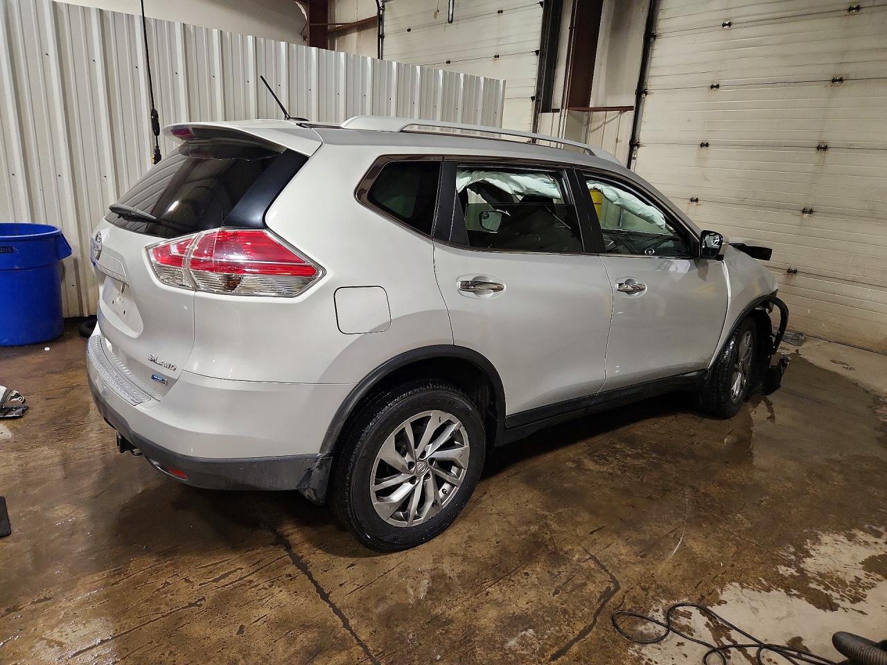 2014 Nissan Rogue Sl Silver vin: 5N1AT2MVXEC776716