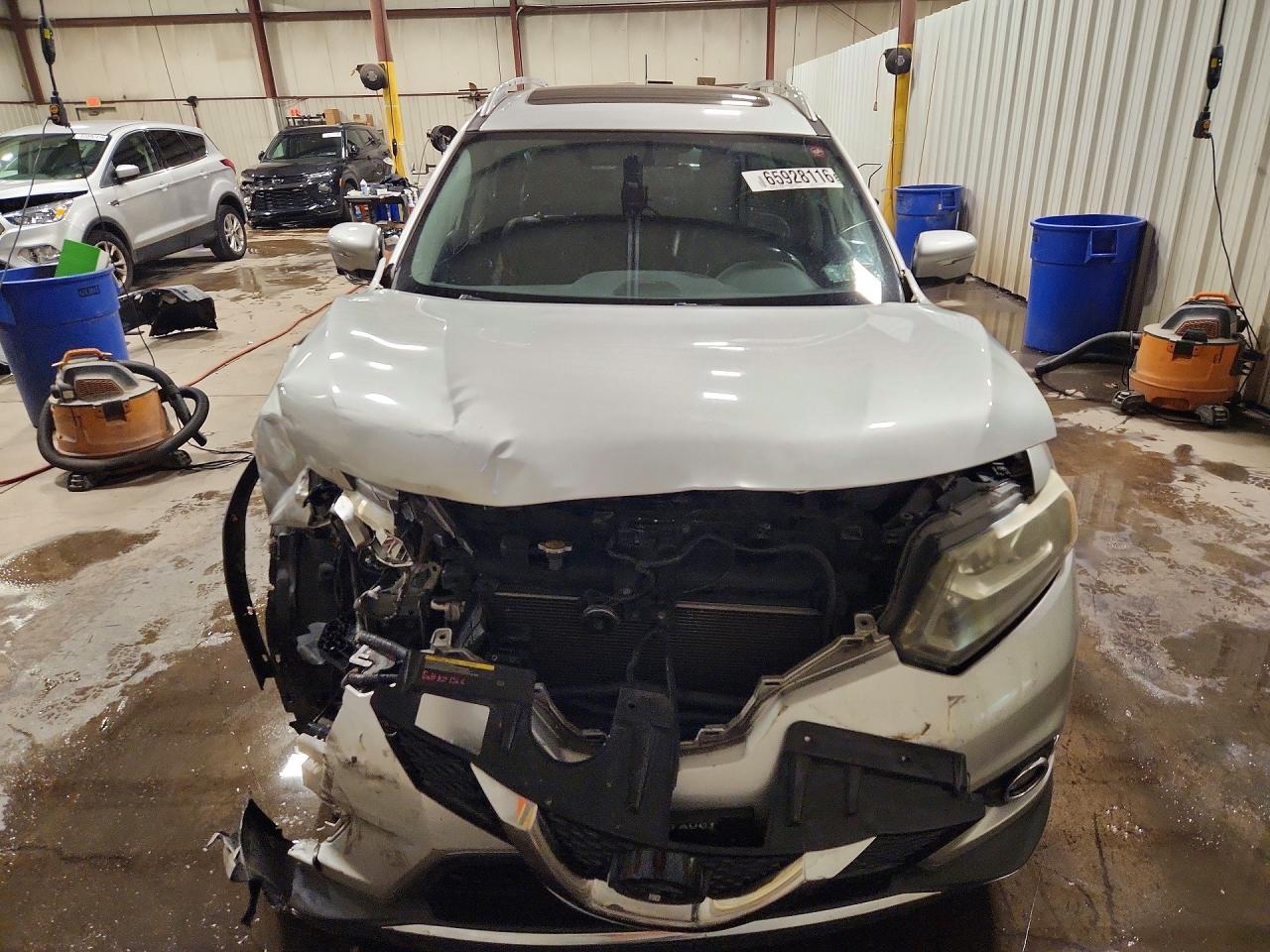 2014 Nissan Rogue Sl Silver vin: 5N1AT2MVXEC776716