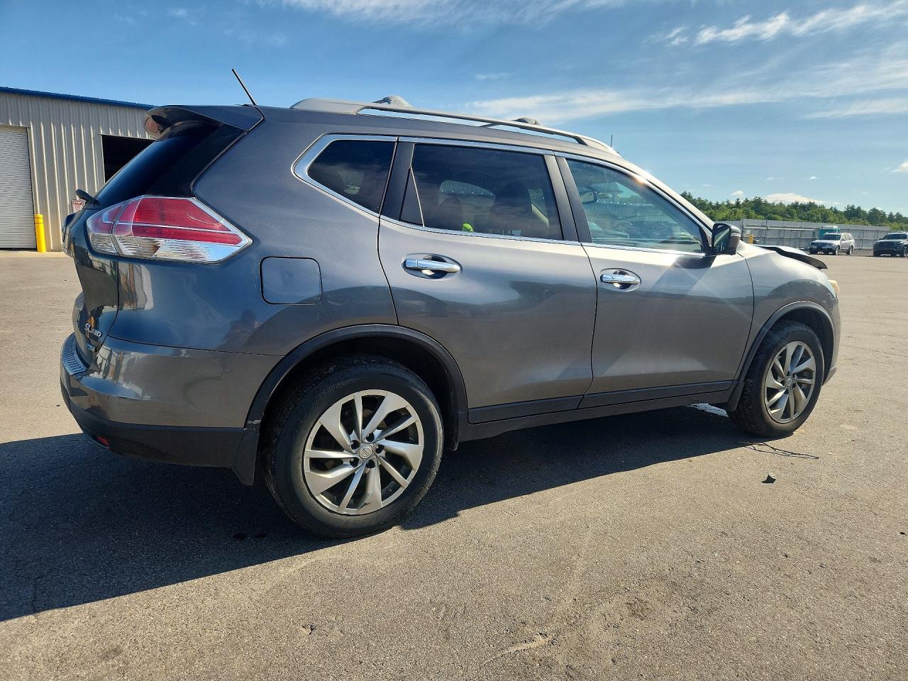 2014 Nissan Rogue Sl Gray vin: 5N1AT2MVXEC781611