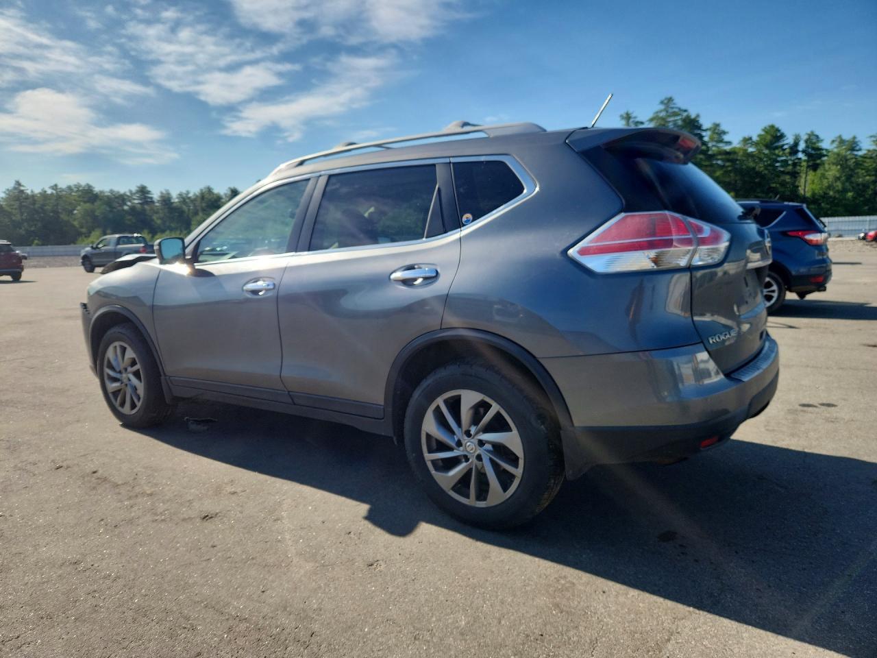 2014 Nissan Rogue Sl Gray vin: 5N1AT2MVXEC781611