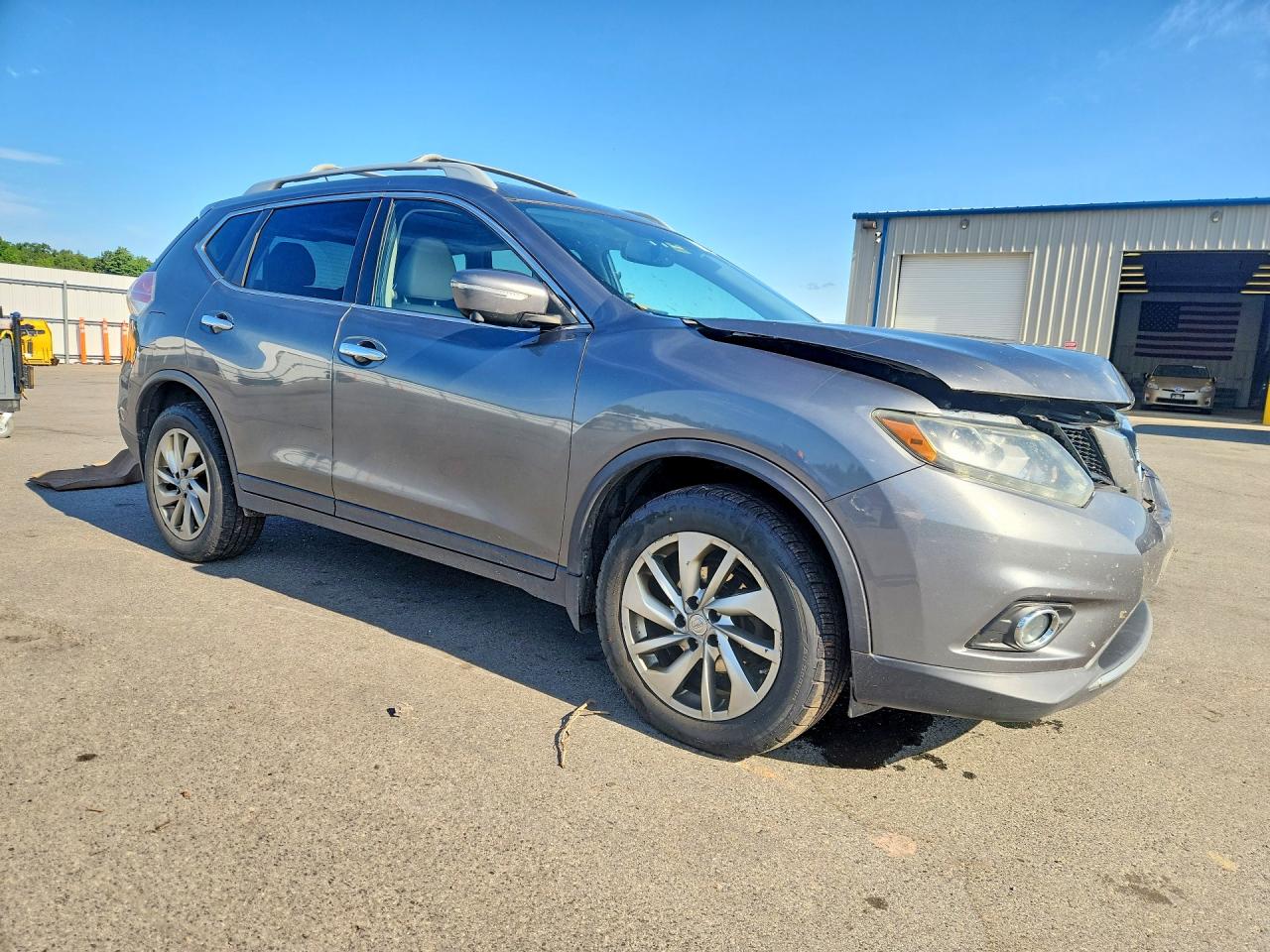 2014 Nissan Rogue Sl Gray vin: 5N1AT2MVXEC781611
