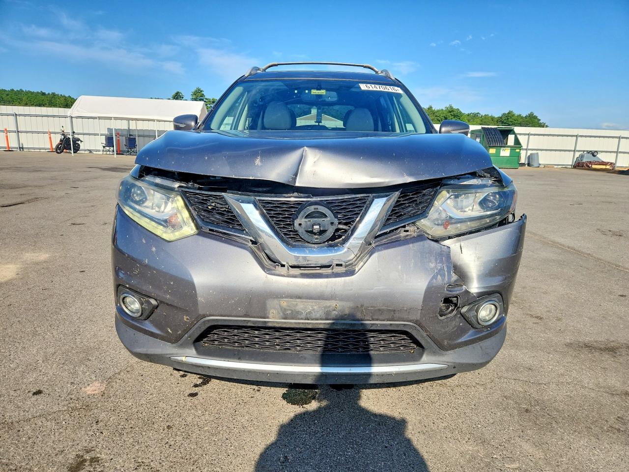 2014 Nissan Rogue Sl Gray vin: 5N1AT2MVXEC781611