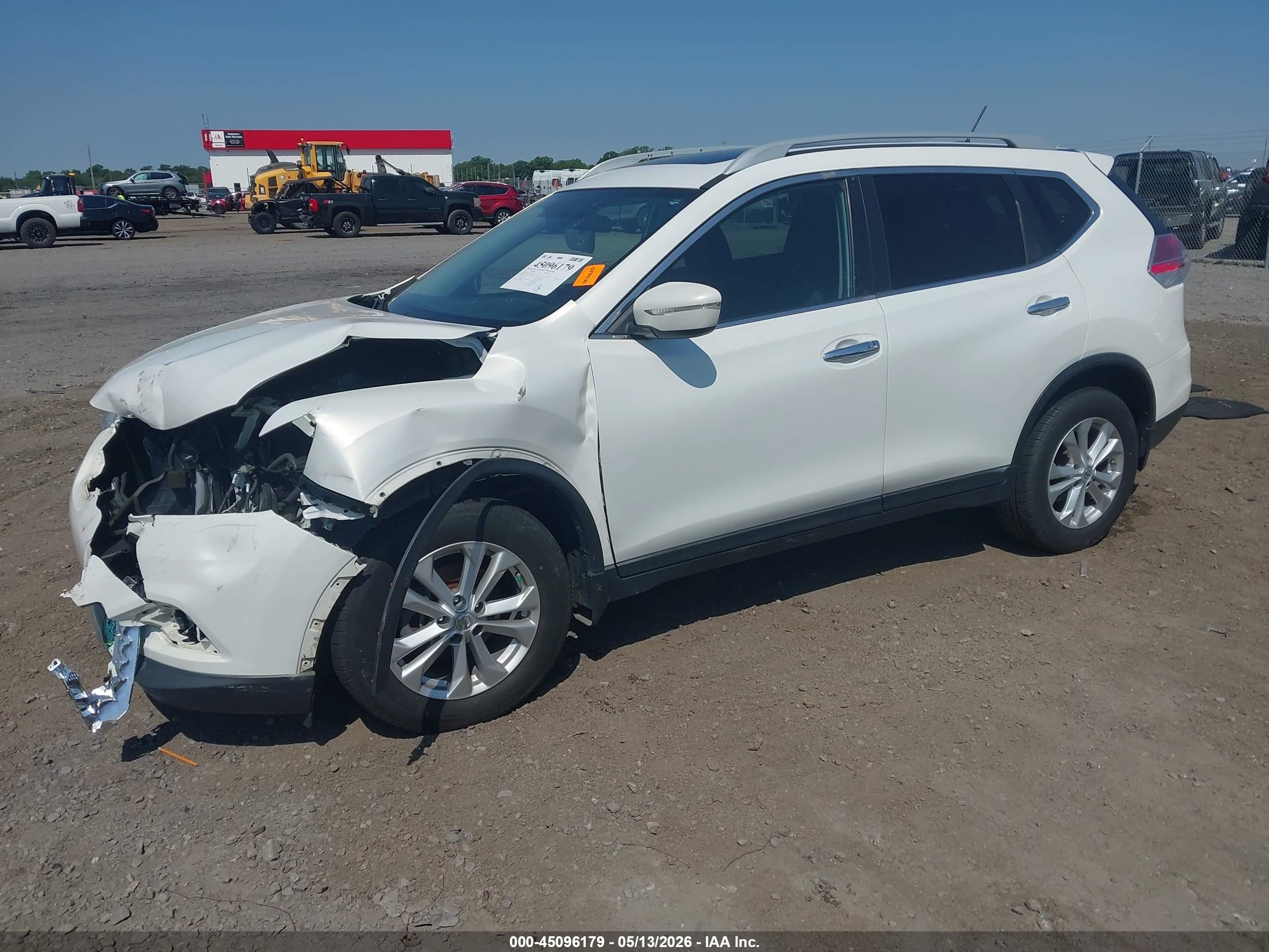 2014 Nissan Rogue Sv White vin: 5N1AT2MVXEC783276