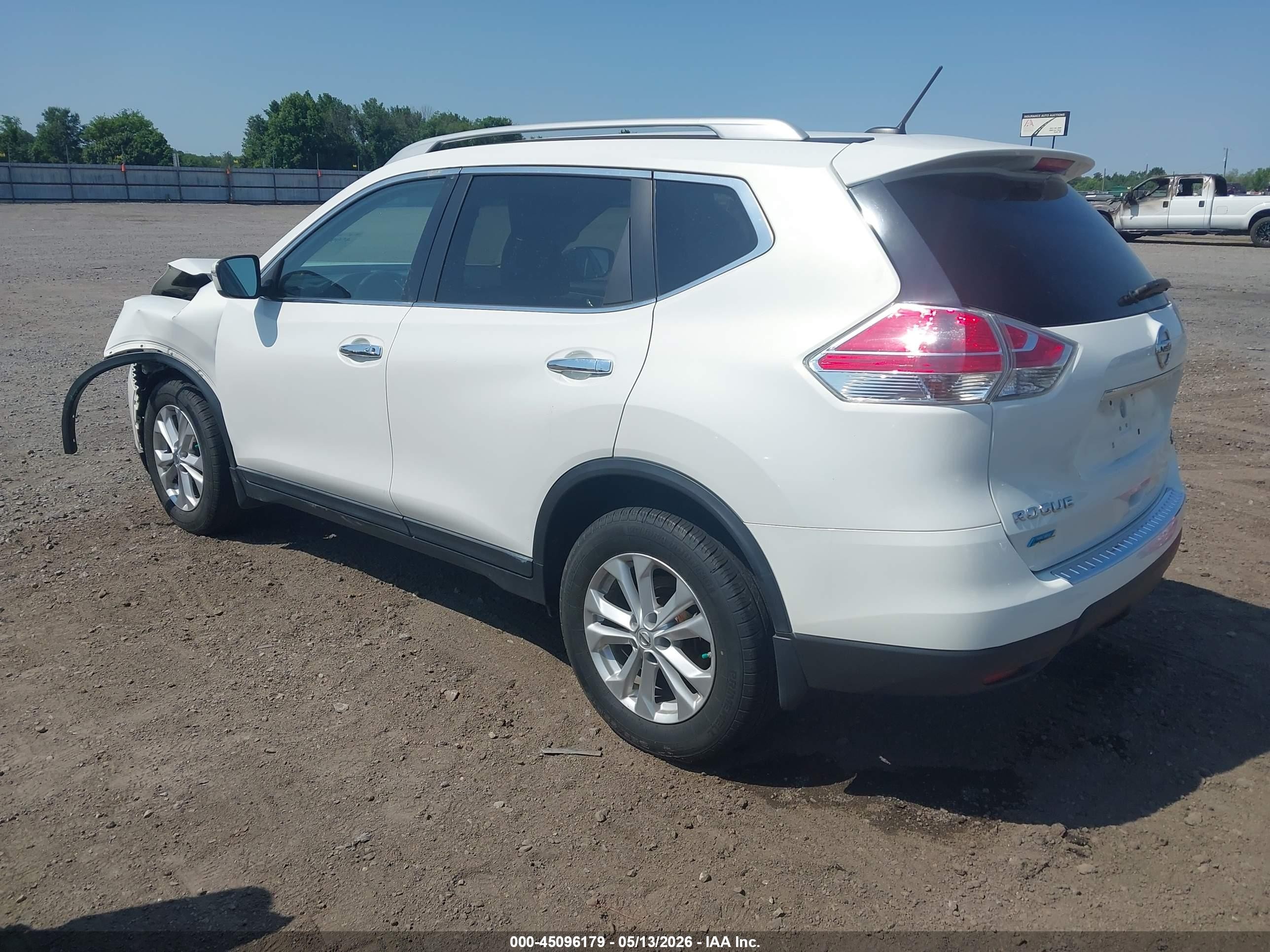 2014 Nissan Rogue Sv White vin: 5N1AT2MVXEC783276
