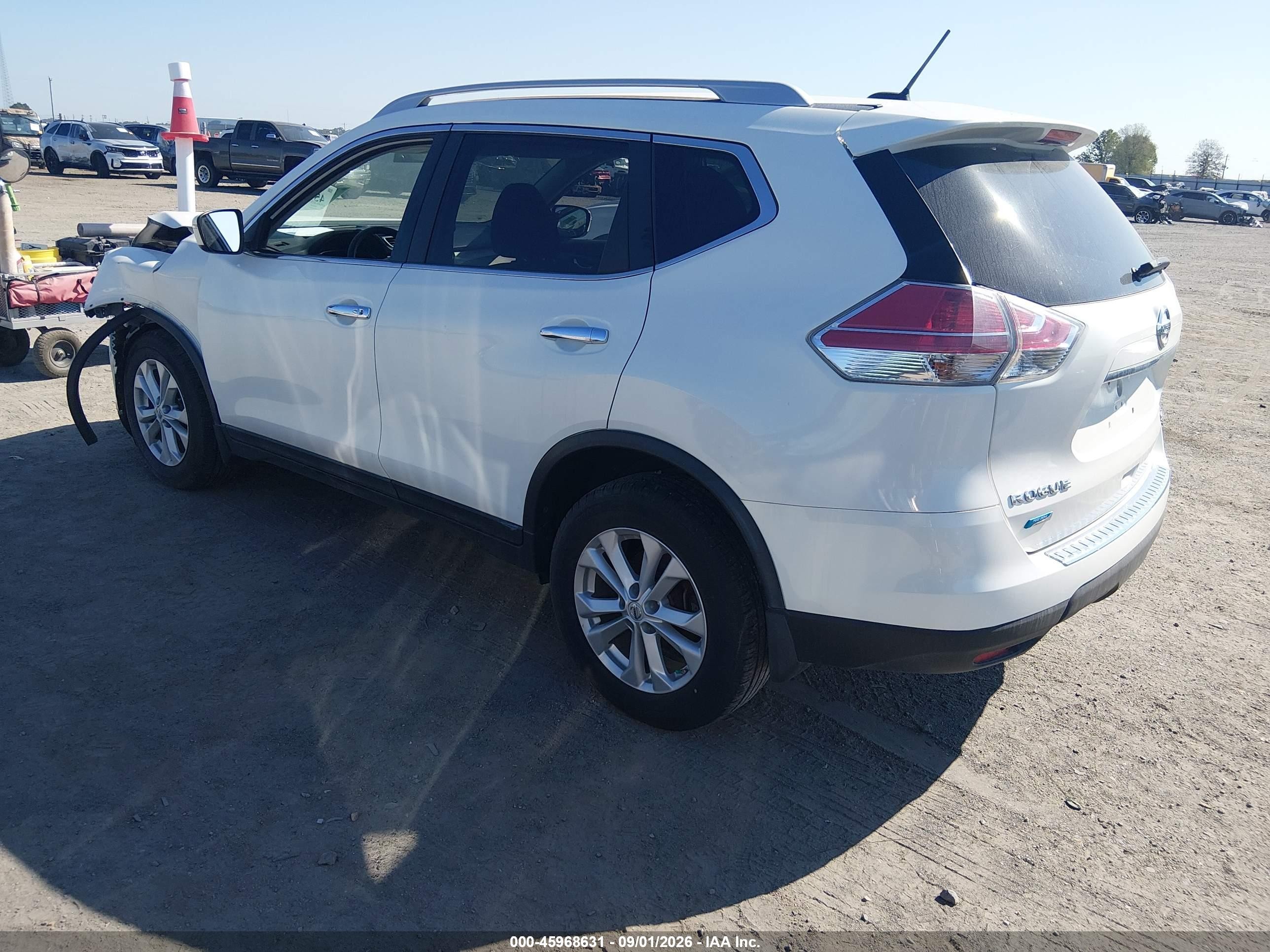2014 Nissan Rogue Sv White vin: 5N1AT2MVXEC783276