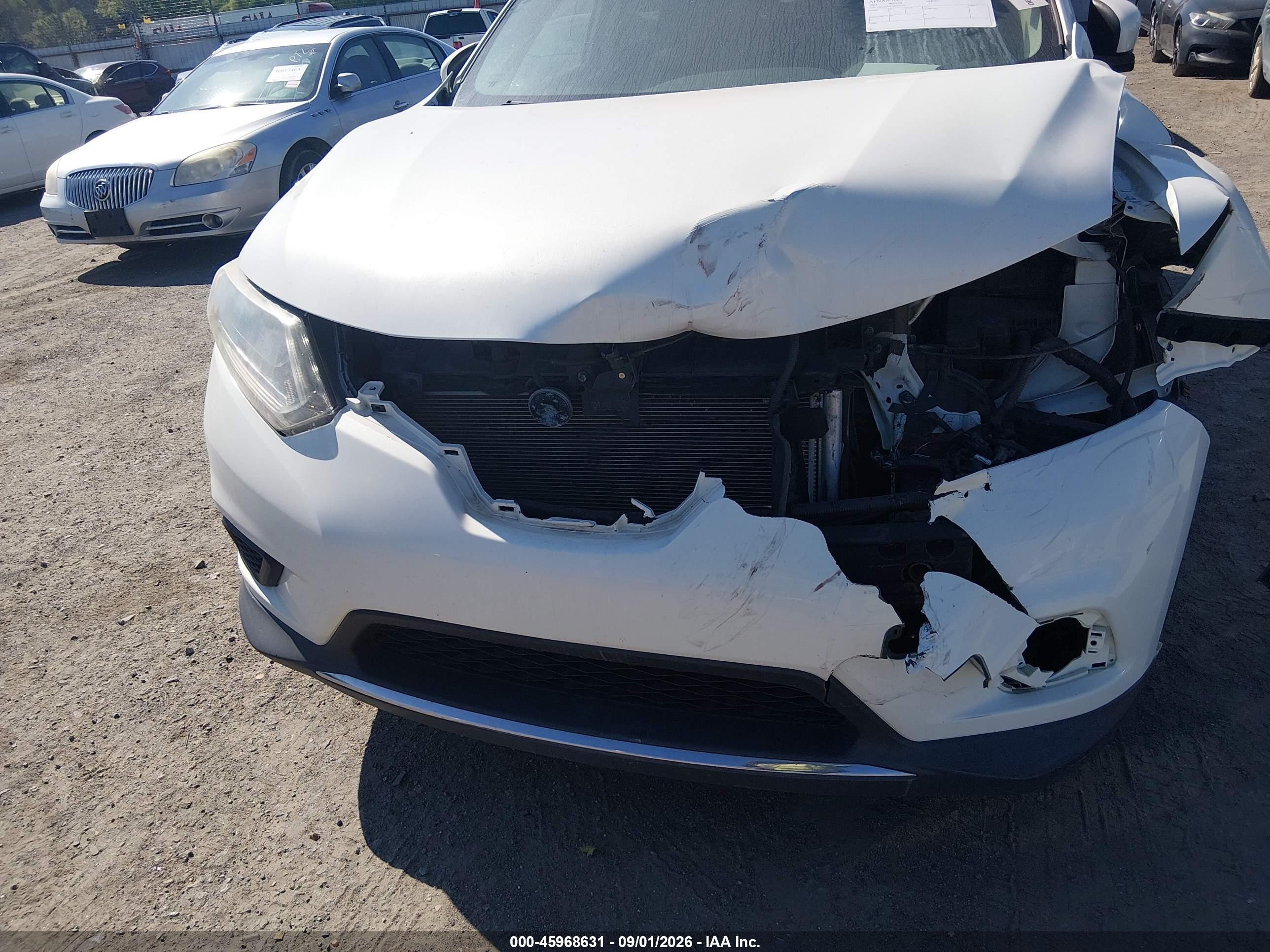 2014 Nissan Rogue Sv White vin: 5N1AT2MVXEC783276