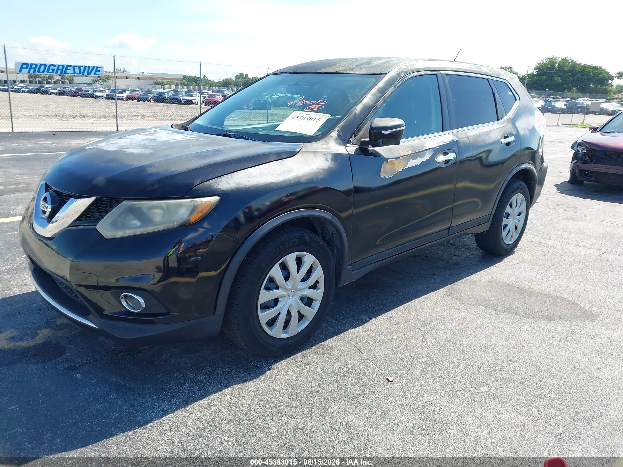 2014 Nissan Rogue Sl Black vin: 5N1AT2MVXEC787019