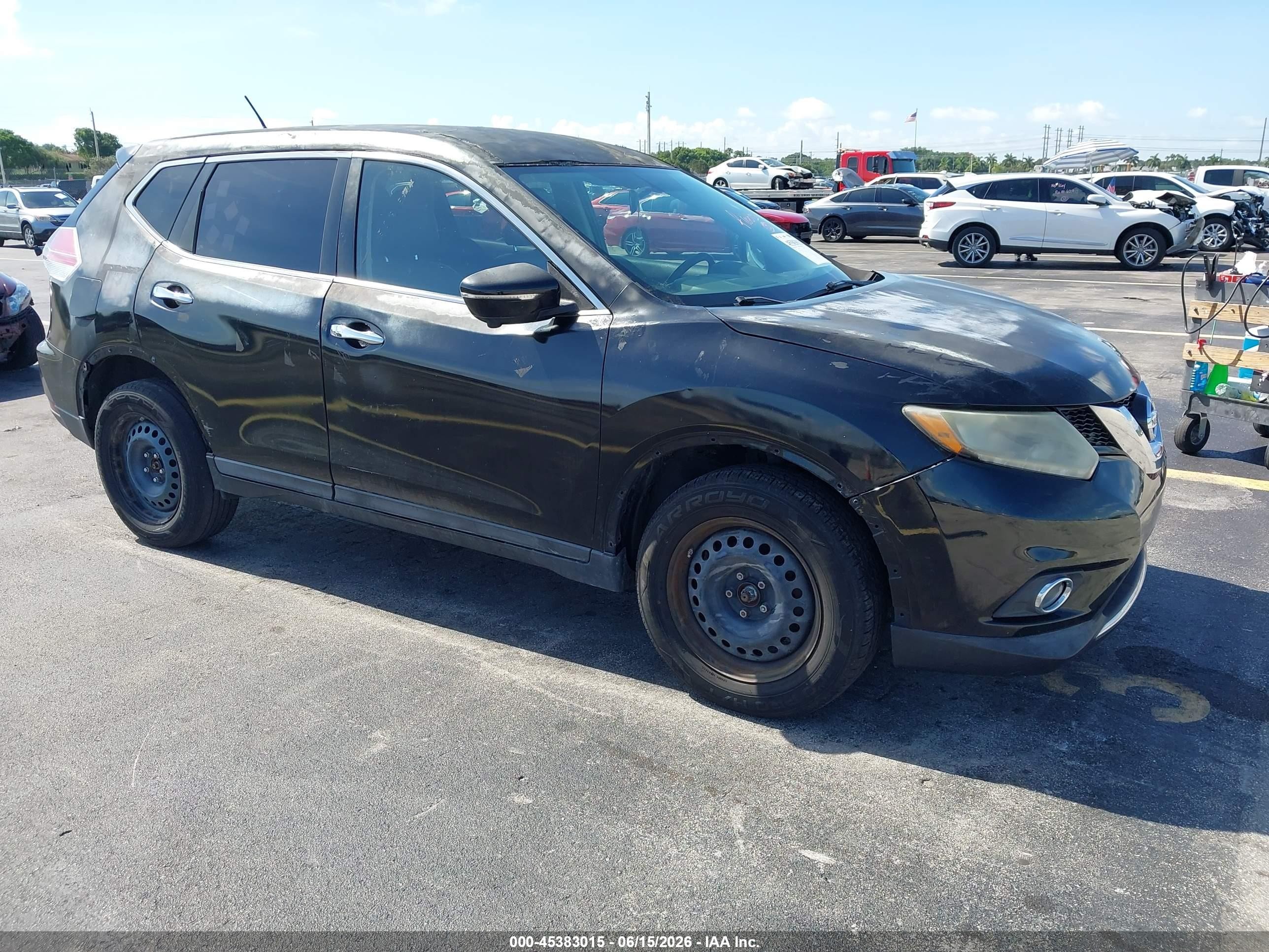 2014 Nissan Rogue Sl Black vin: 5N1AT2MVXEC787019