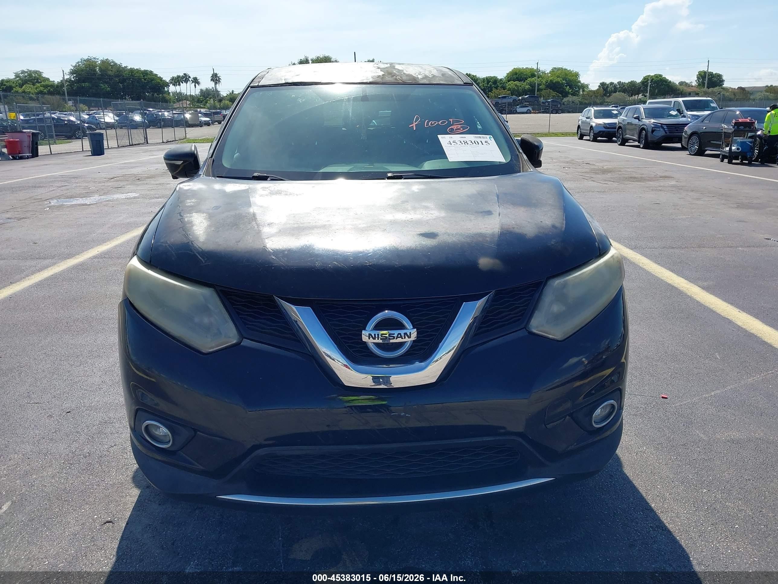 2014 Nissan Rogue Sl Black vin: 5N1AT2MVXEC787019