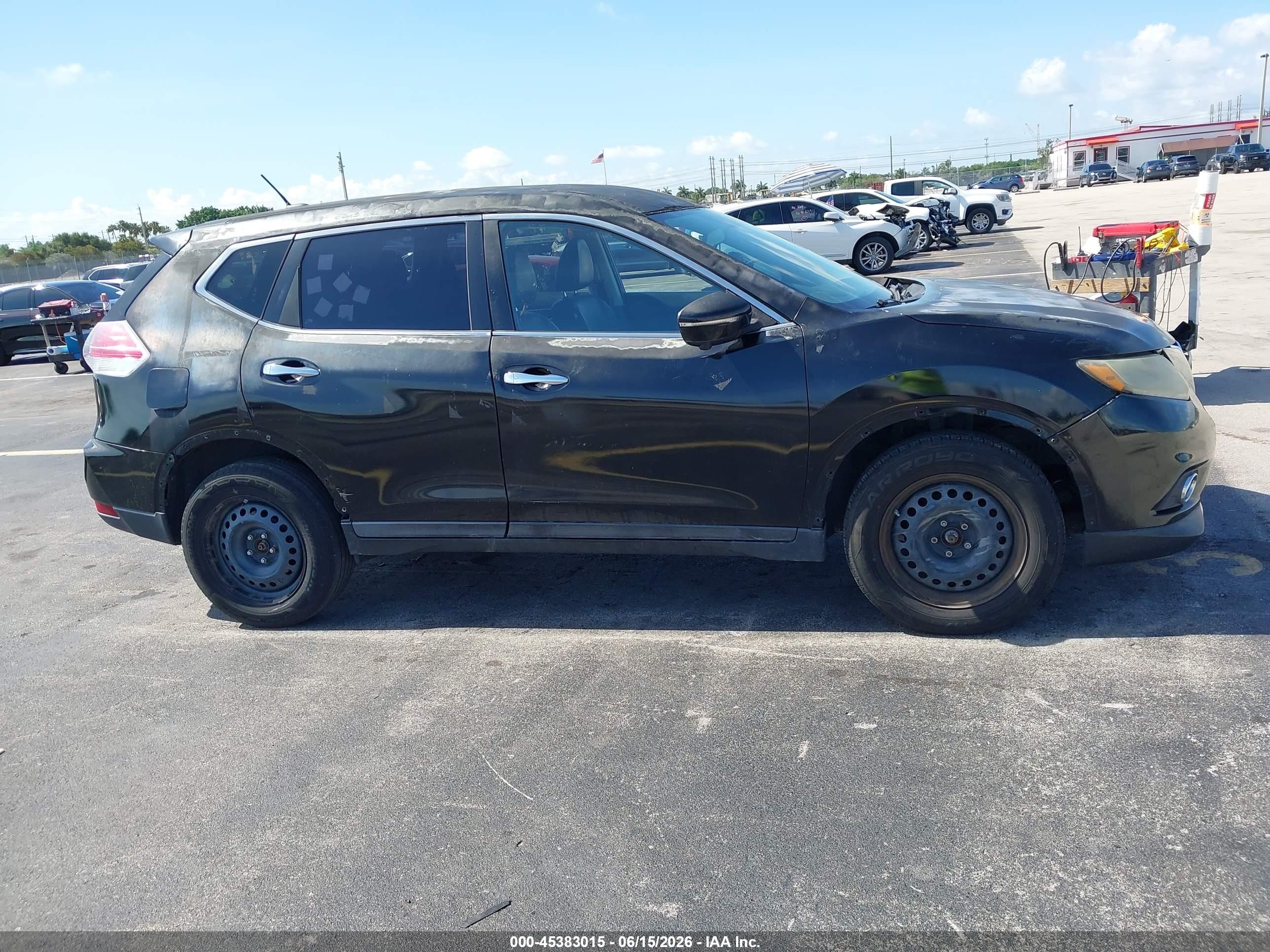 2014 Nissan Rogue Sl Black vin: 5N1AT2MVXEC787019