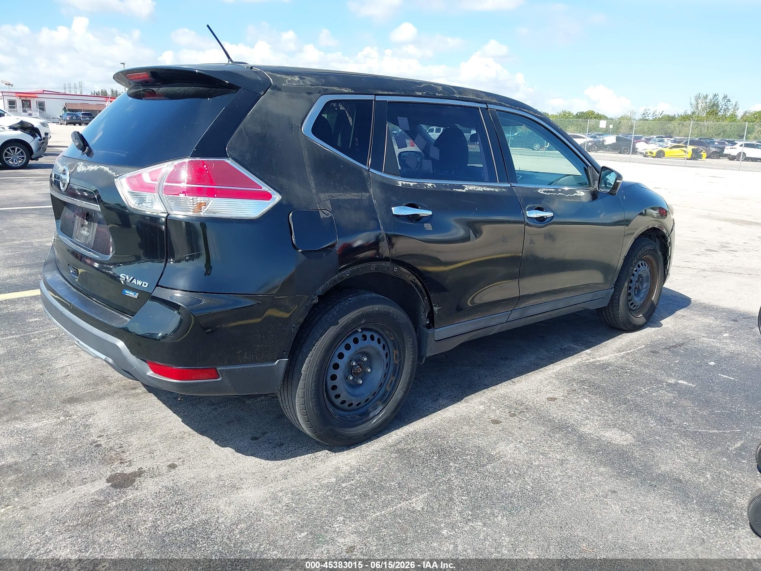 2014 Nissan Rogue Sl Black vin: 5N1AT2MVXEC787019