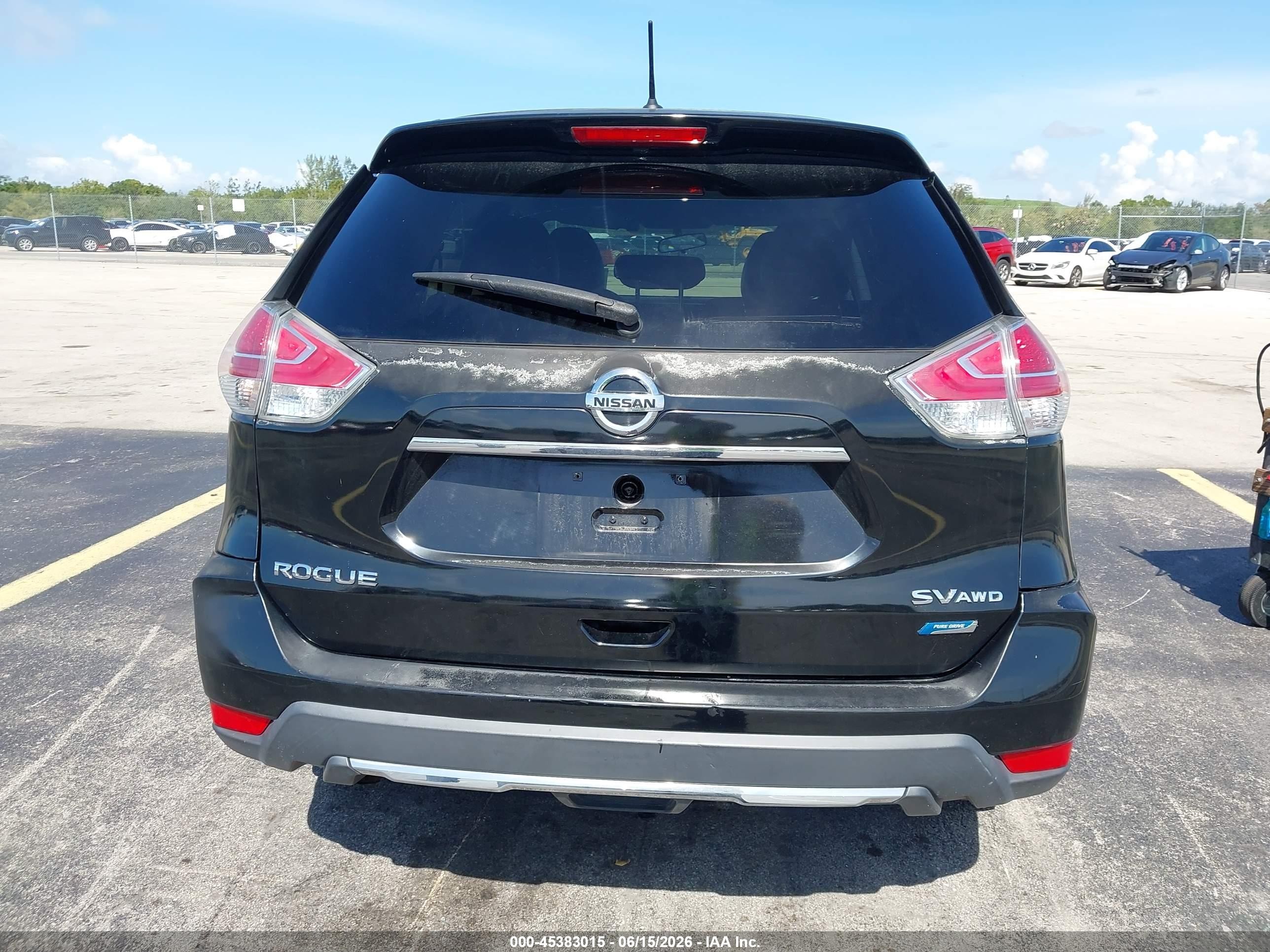 2014 Nissan Rogue Sl Black vin: 5N1AT2MVXEC787019