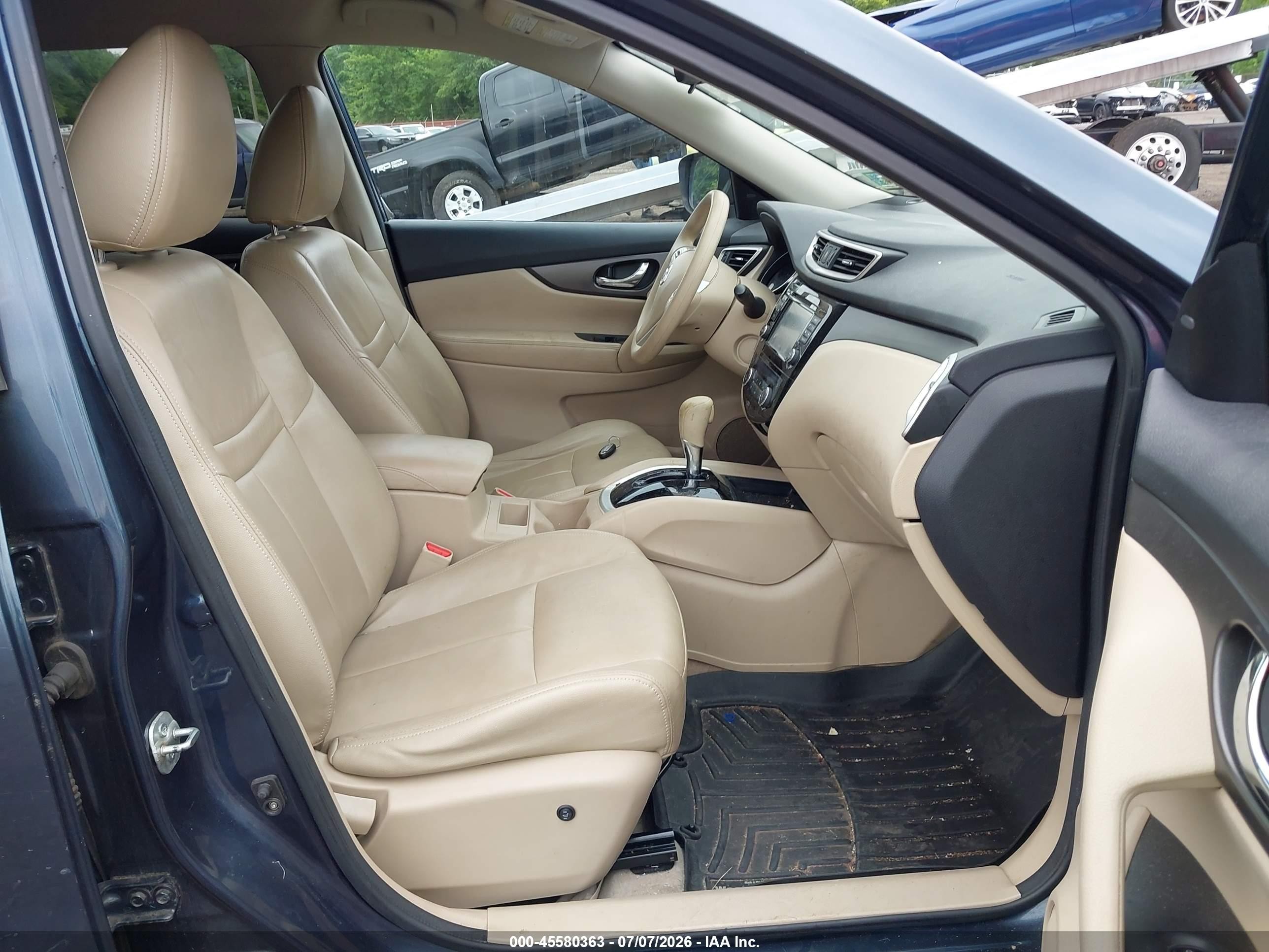 2014 Nissan Rogue Sv Blue vin: 5N1AT2MVXEC797629