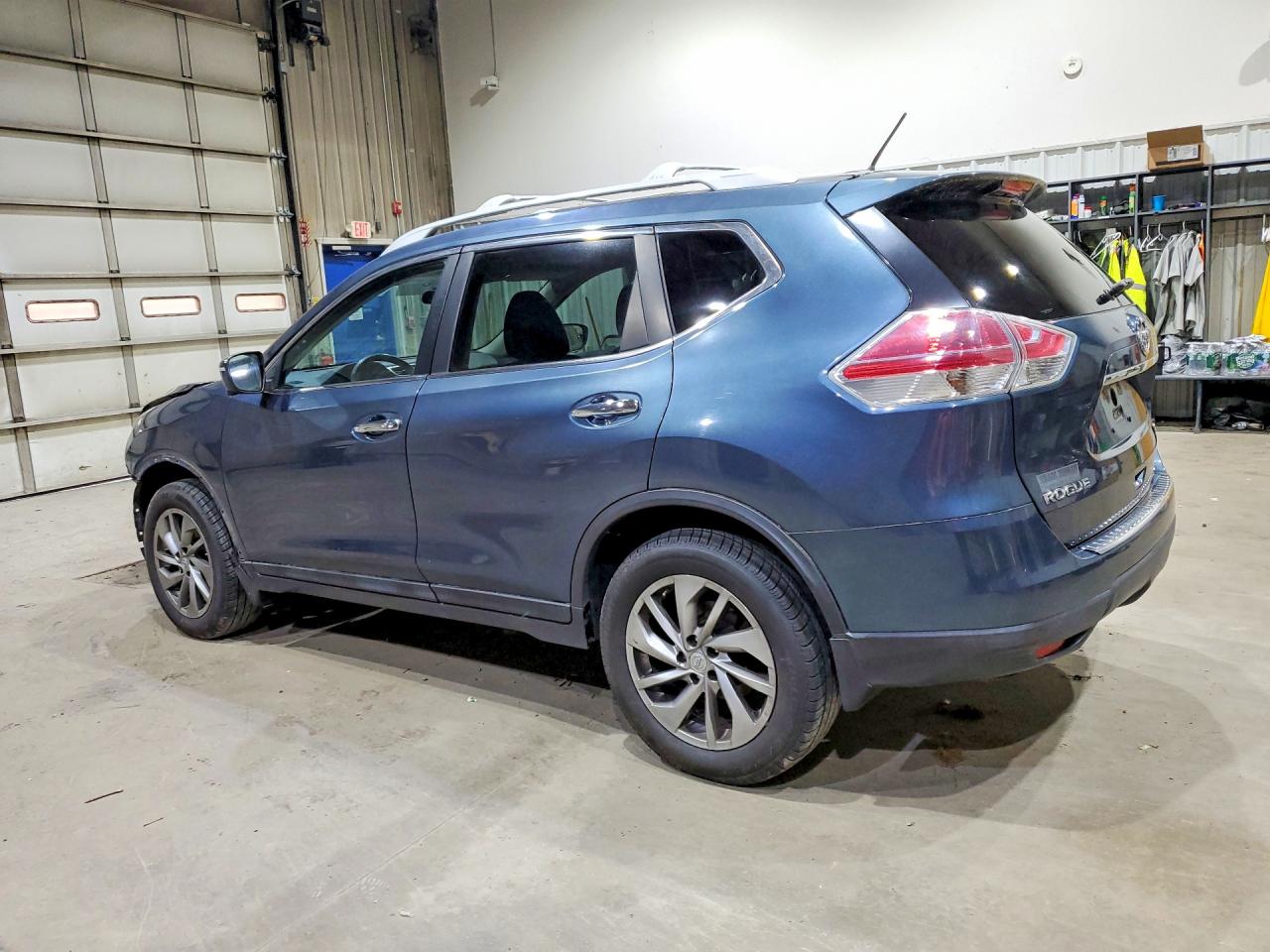 2014 Nissan Rogue Sl Blue vin: 5N1AT2MVXEC805955