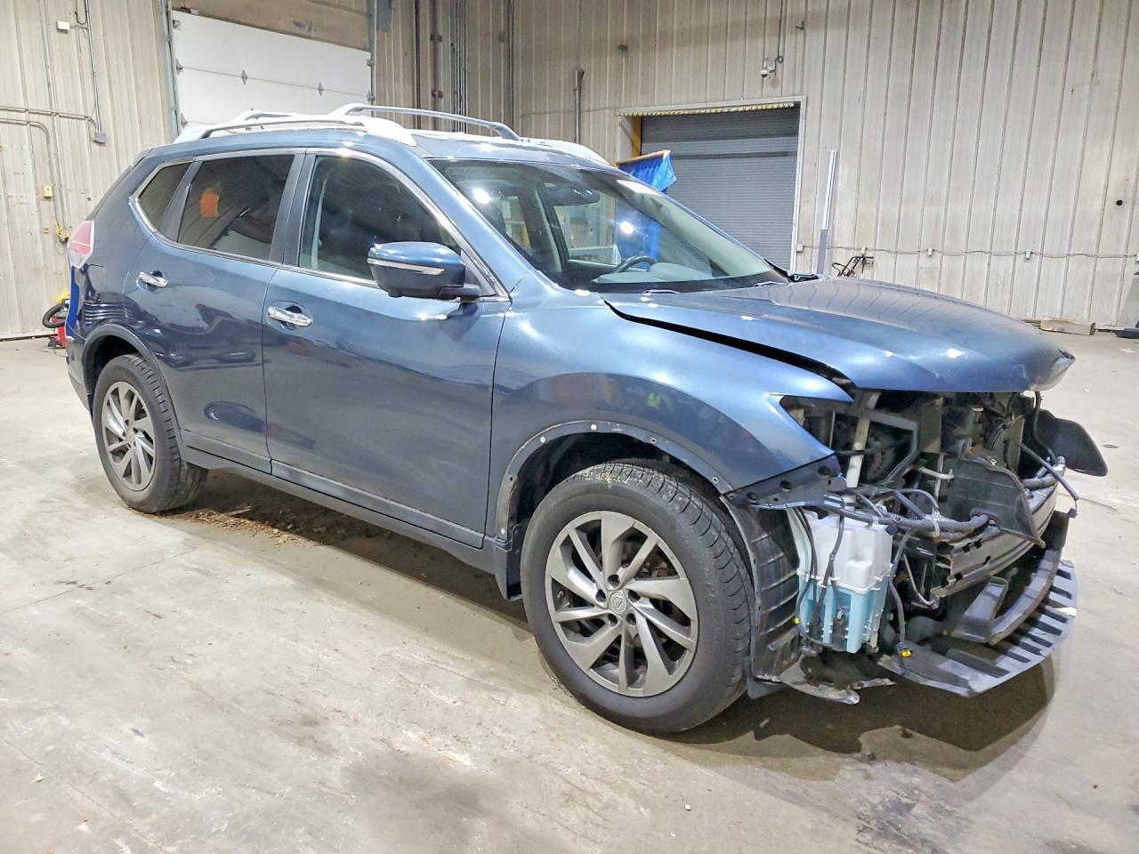 2014 Nissan Rogue Sl Blue vin: 5N1AT2MVXEC805955