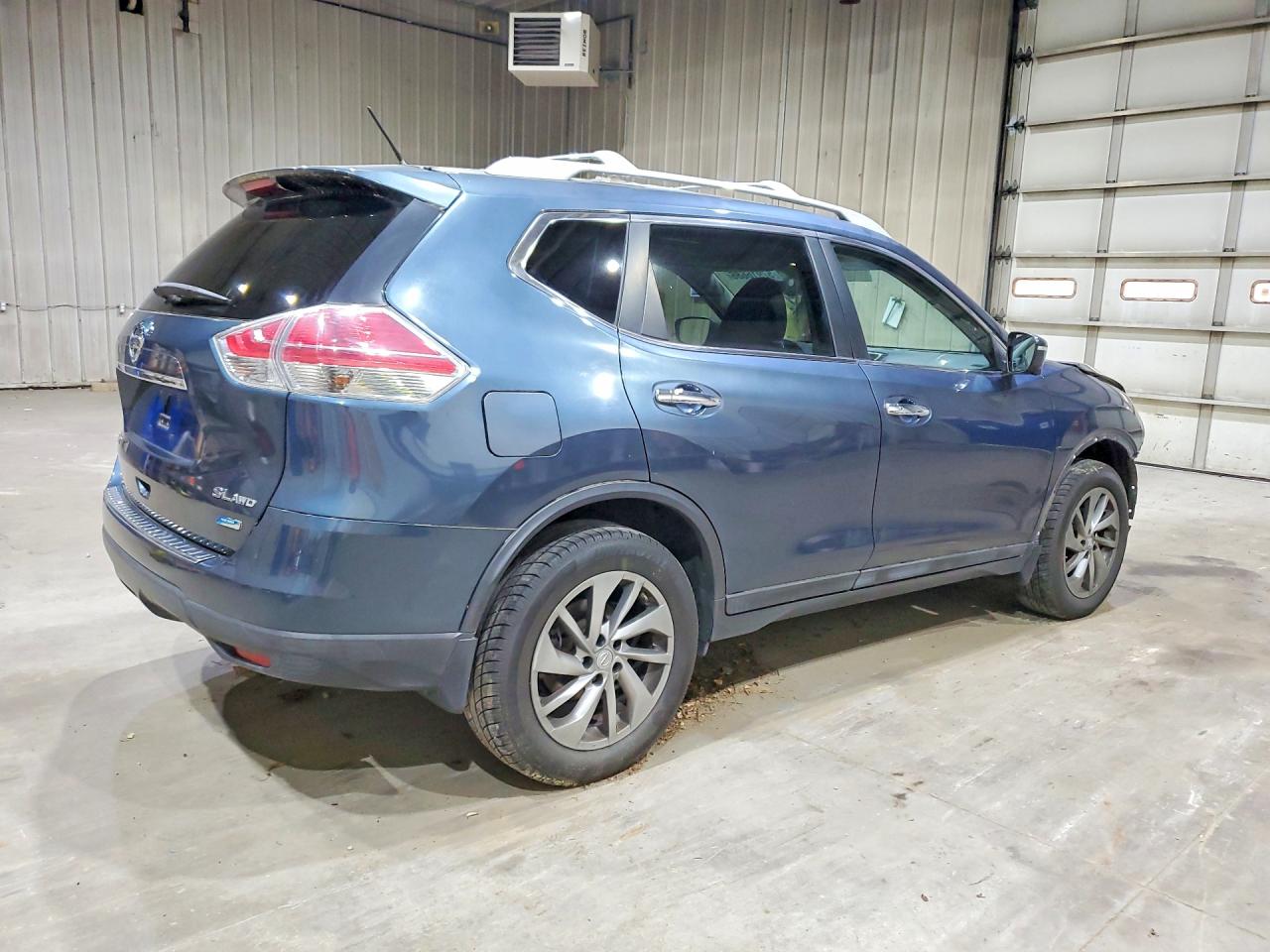2014 Nissan Rogue Sl Blue vin: 5N1AT2MVXEC805955