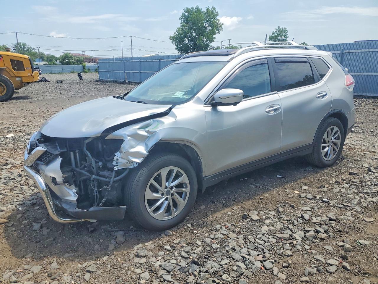 2014 Nissan Rogue Sl Silver vin: 5N1AT2MVXEC806037