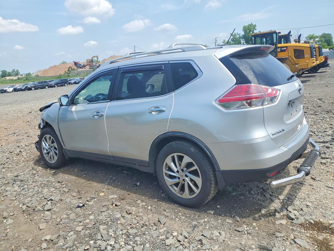 2014 Nissan Rogue Sl Silver vin: 5N1AT2MVXEC806037