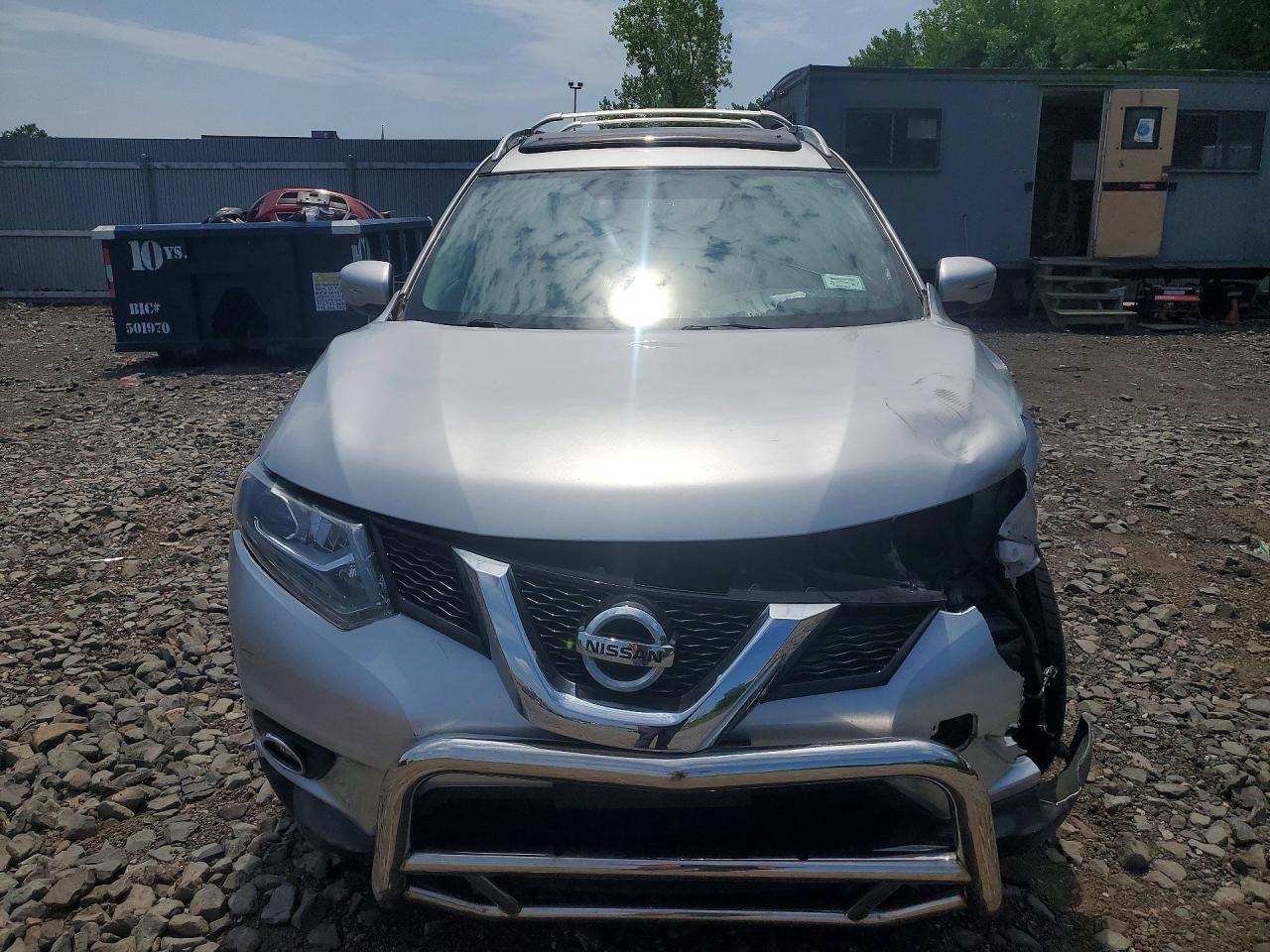 2014 Nissan Rogue Sl Silver vin: 5N1AT2MVXEC806037