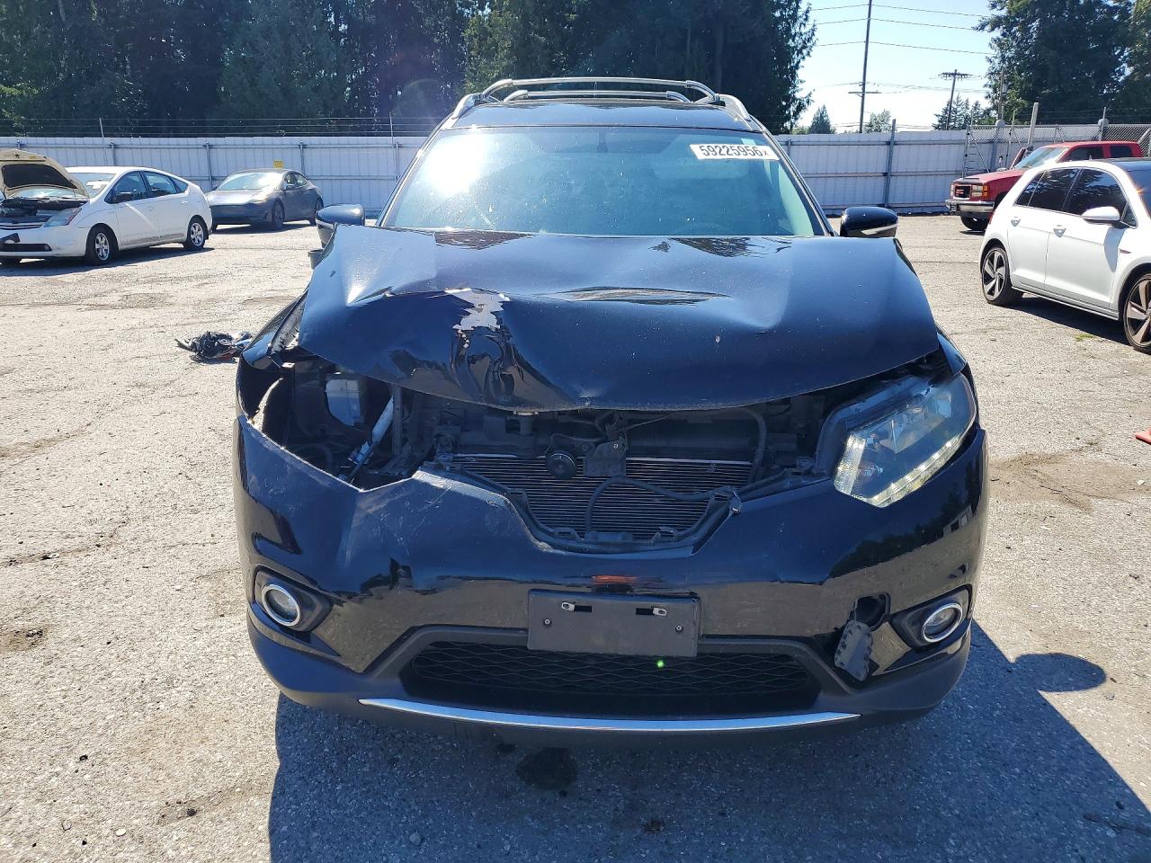 2014 Nissan Rogue Sl Black vin: 5N1AT2MVXEC814381