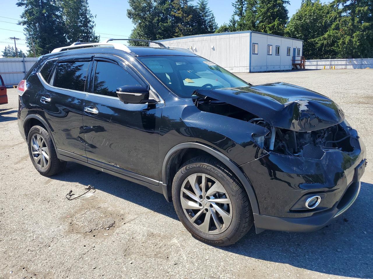 2014 Nissan Rogue Sl Black vin: 5N1AT2MVXEC814381