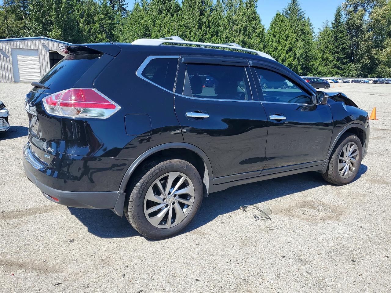 2014 Nissan Rogue Sl Black vin: 5N1AT2MVXEC814381