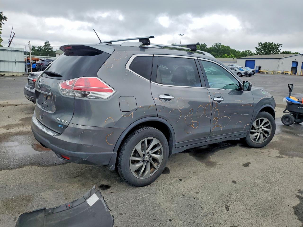 2014 Nissan Rogue S Gray vin: 5N1AT2MVXEC821007