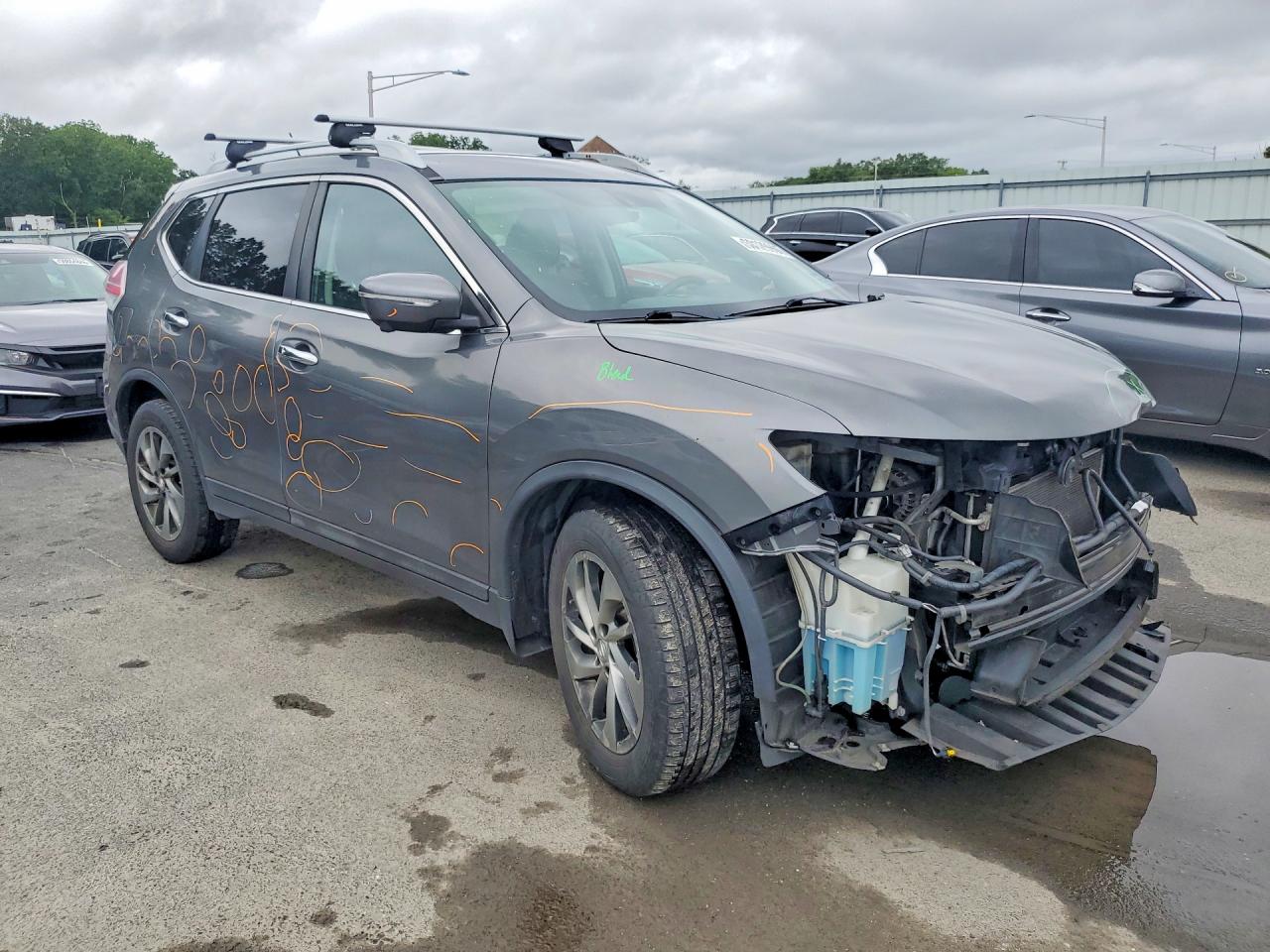 2014 Nissan Rogue S Gray vin: 5N1AT2MVXEC821007