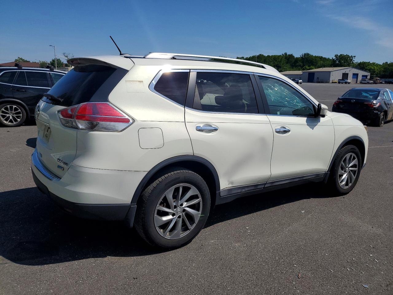 2014 Nissan Rogue Sl White vin: 5N1AT2MVXEC829141