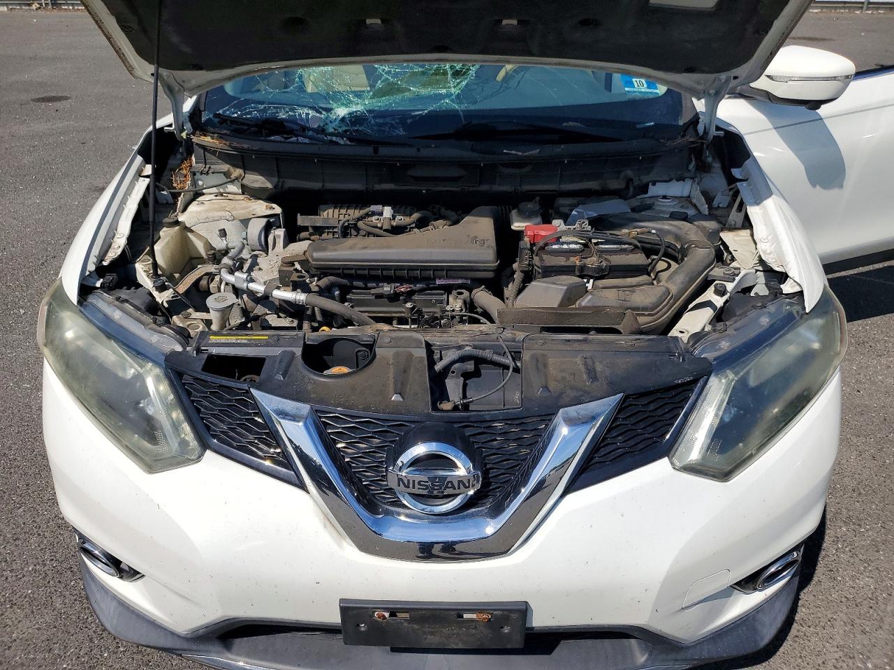 2014 Nissan Rogue Sl White vin: 5N1AT2MVXEC829141