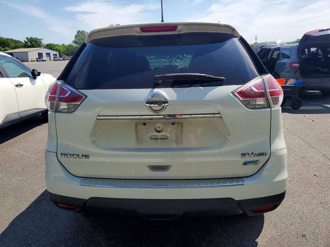 2014 Nissan Rogue Sl White vin: 5N1AT2MVXEC829141