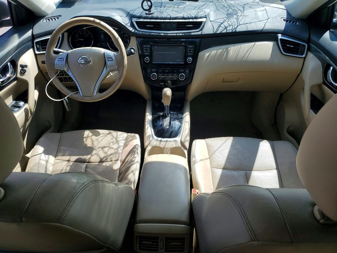 2014 Nissan Rogue Sl White vin: 5N1AT2MVXEC829141