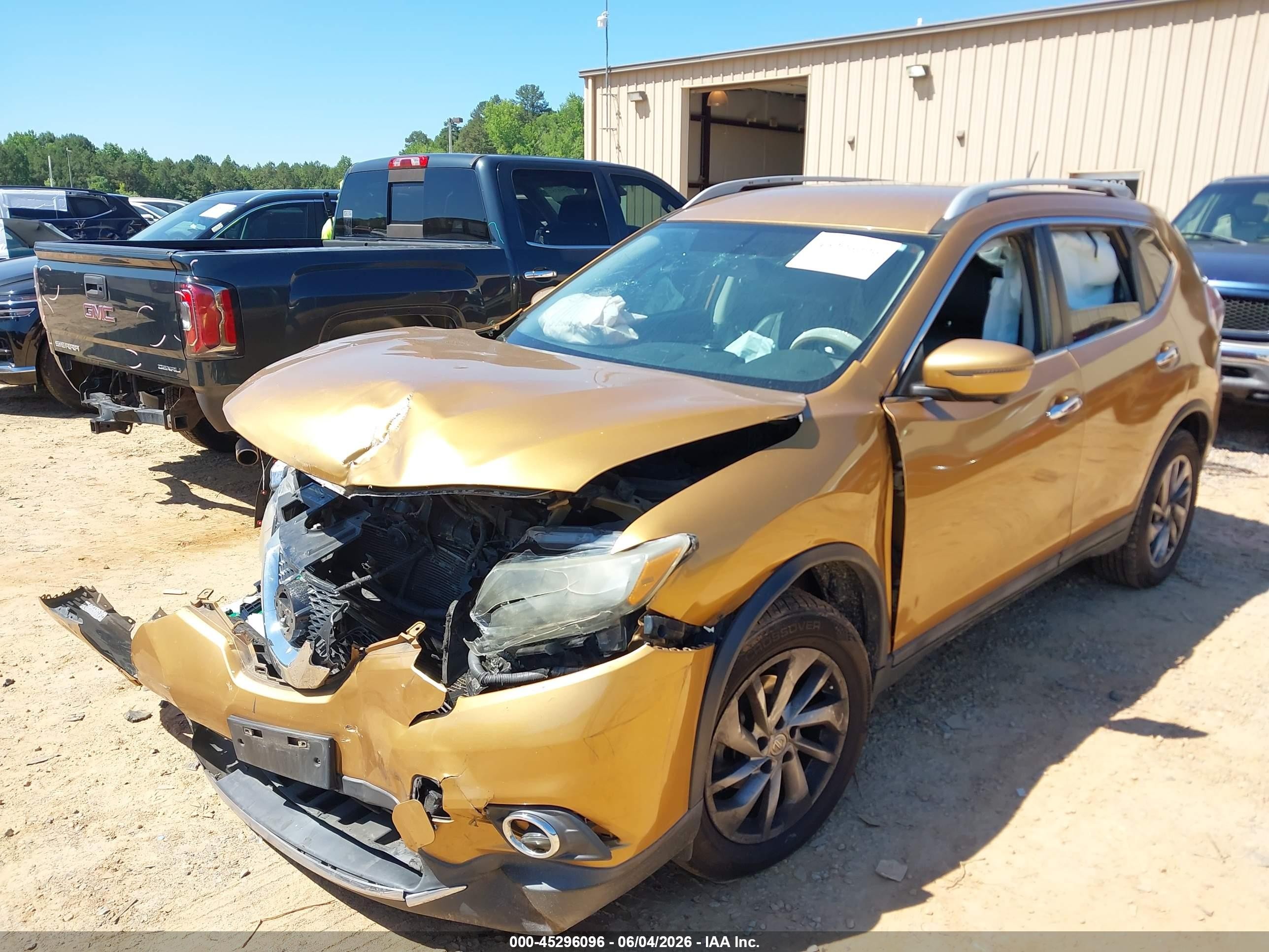 2014 Nissan Rogue Sl Gold vin: 5N1AT2MVXEC836168