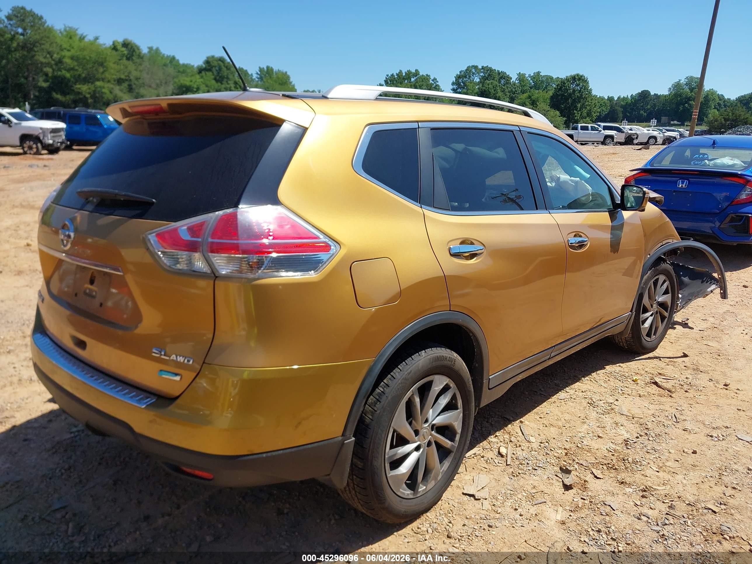 2014 Nissan Rogue Sl Gold vin: 5N1AT2MVXEC836168