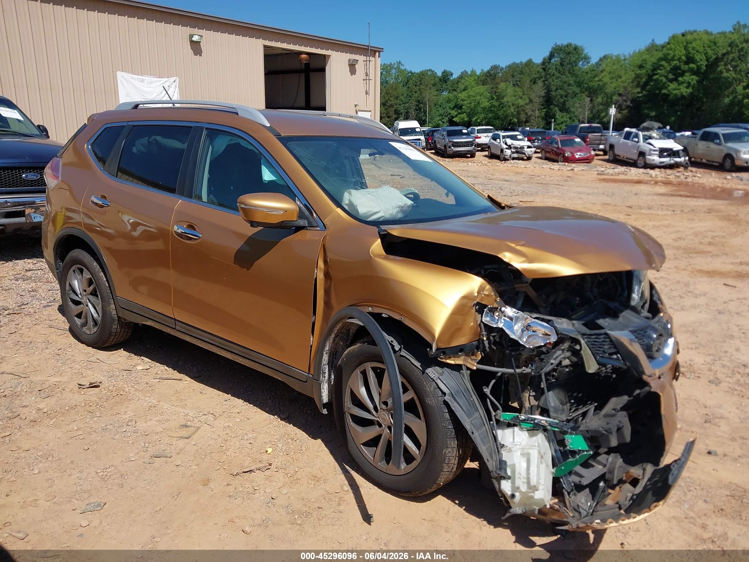 2014 Nissan Rogue Sl Gold vin: 5N1AT2MVXEC836168