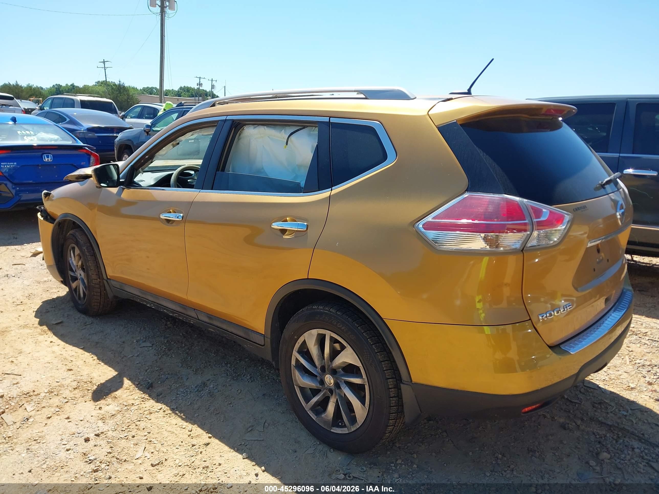 2014 Nissan Rogue Sl Gold vin: 5N1AT2MVXEC836168