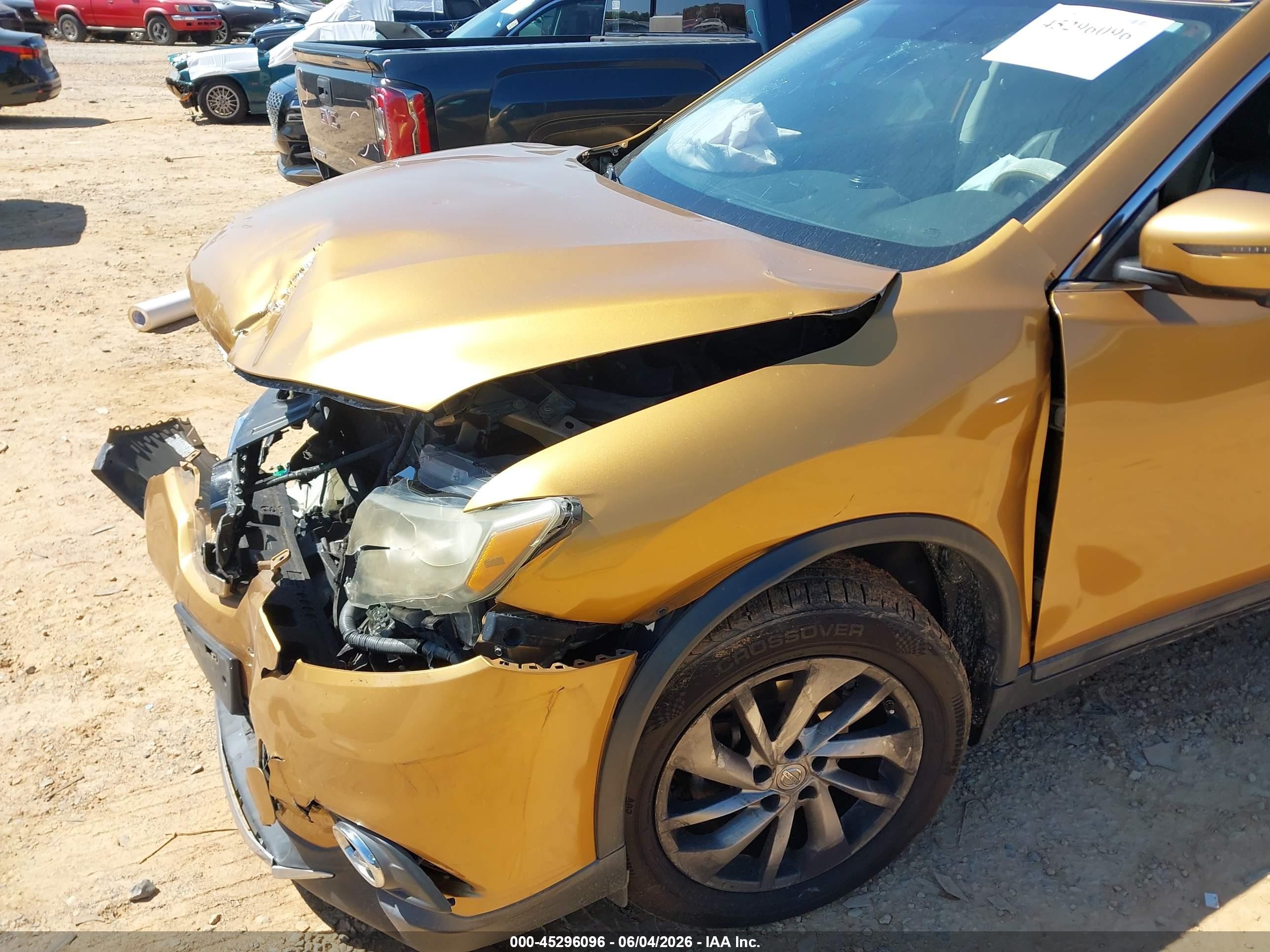 2014 Nissan Rogue Sl Gold vin: 5N1AT2MVXEC836168