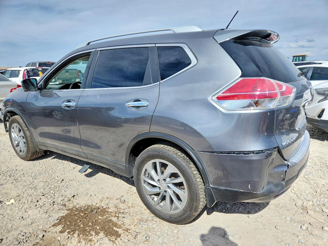 2014 Nissan Rogue Sl Gray vin: 5N1AT2MVXEC837952