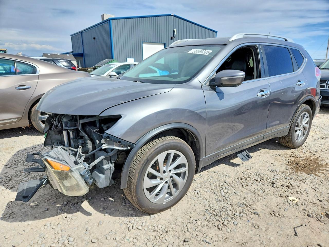 2014 Nissan Rogue Sl Gray vin: 5N1AT2MVXEC837952