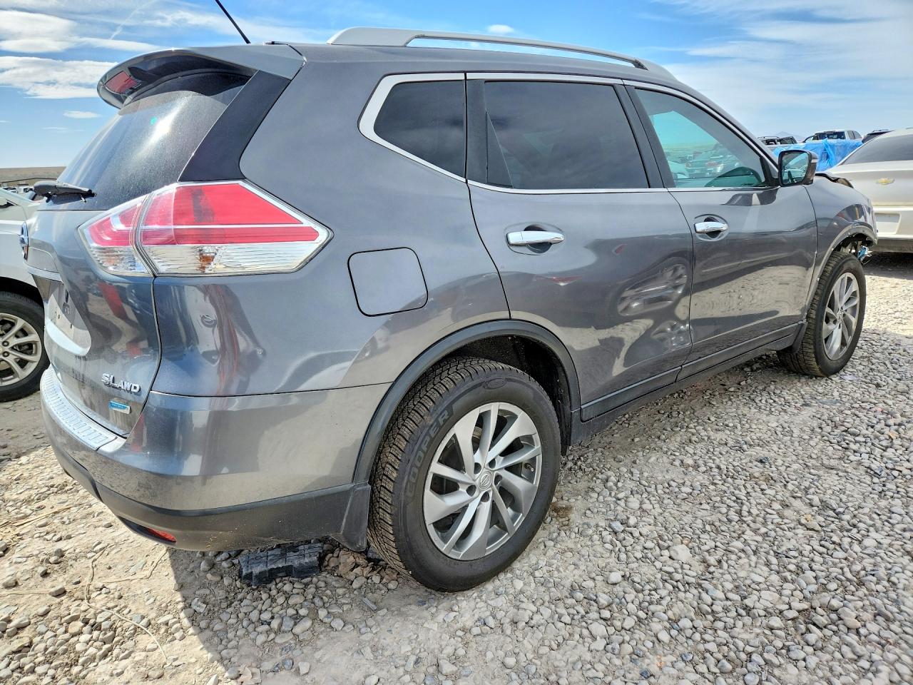 2014 Nissan Rogue Sl Gray vin: 5N1AT2MVXEC837952
