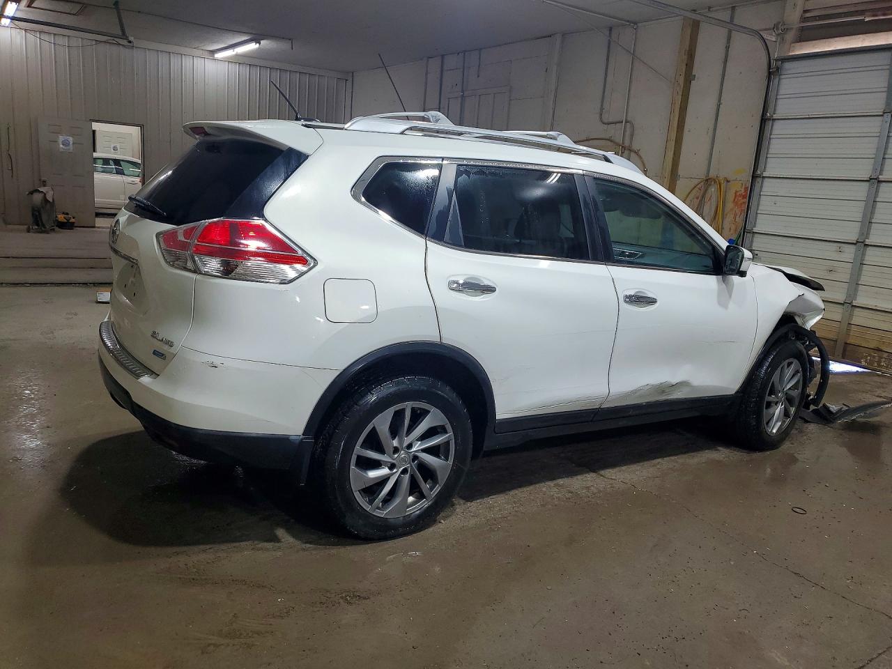 2014 Nissan Rogue Sl White vin: 5N1AT2MVXEC844433