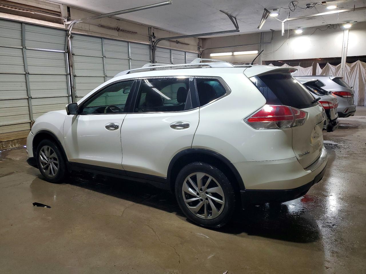 2014 Nissan Rogue Sl White vin: 5N1AT2MVXEC844433