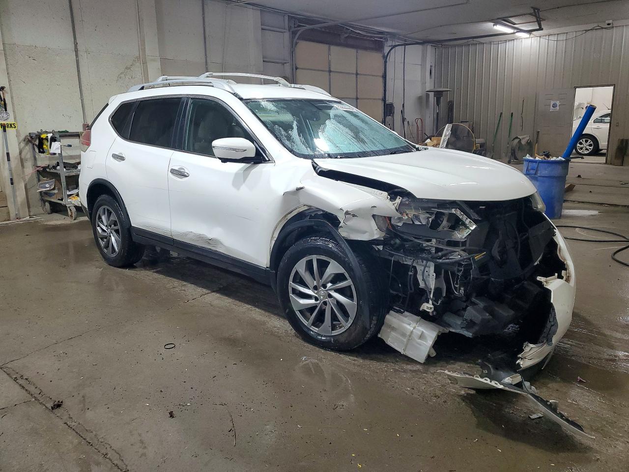 2014 Nissan Rogue Sl White vin: 5N1AT2MVXEC844433